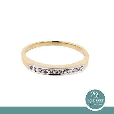 0.11 TW Diamond Half Eternity Band Ring Wedding Anniversary 14K Gold Size 8.75