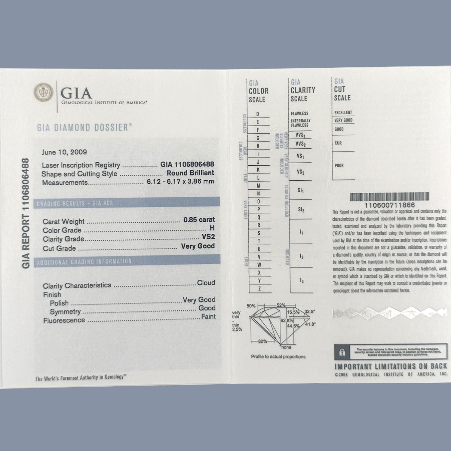 1.17 TW Round Diamond Accent Wedding Ring Set GIA Cert 18K White Gold Size 5.25