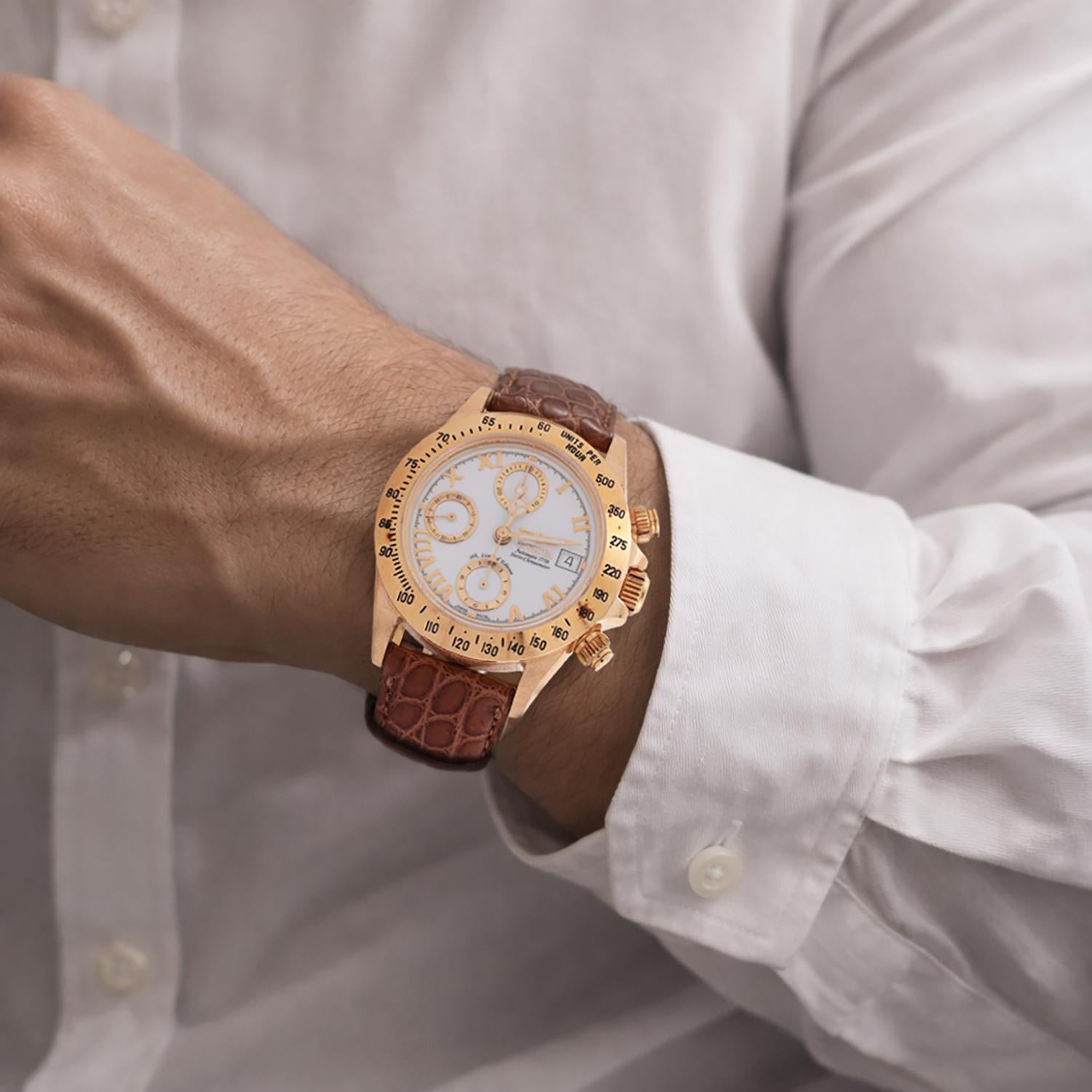 Mens 7750 Invicta Watch Automatic Swiss Chronometer Limited Ed. 18K Yellow Gold