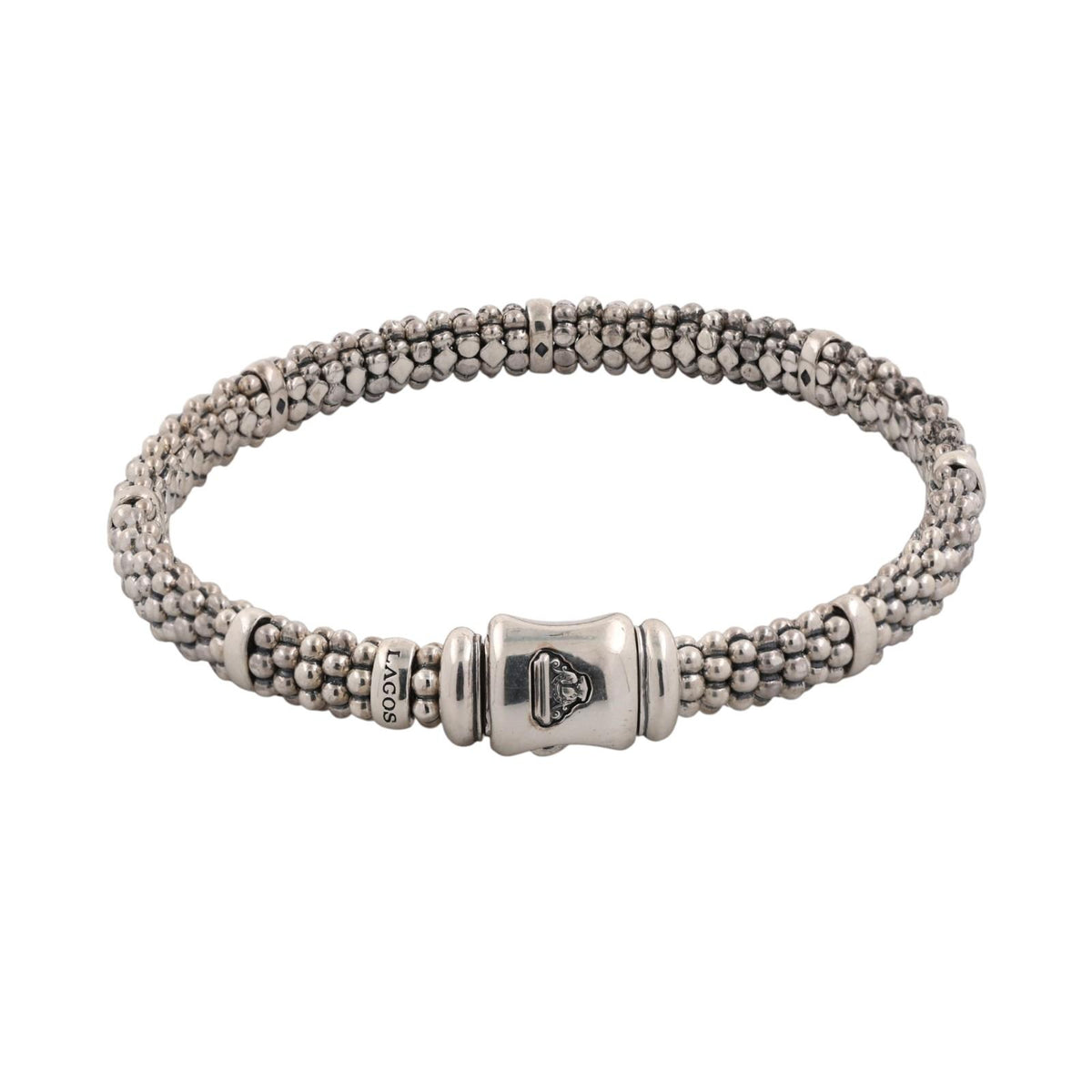 LAGOS Caviar Multi Strand Bracelet Sterling Silver 925 6mm 6.75"