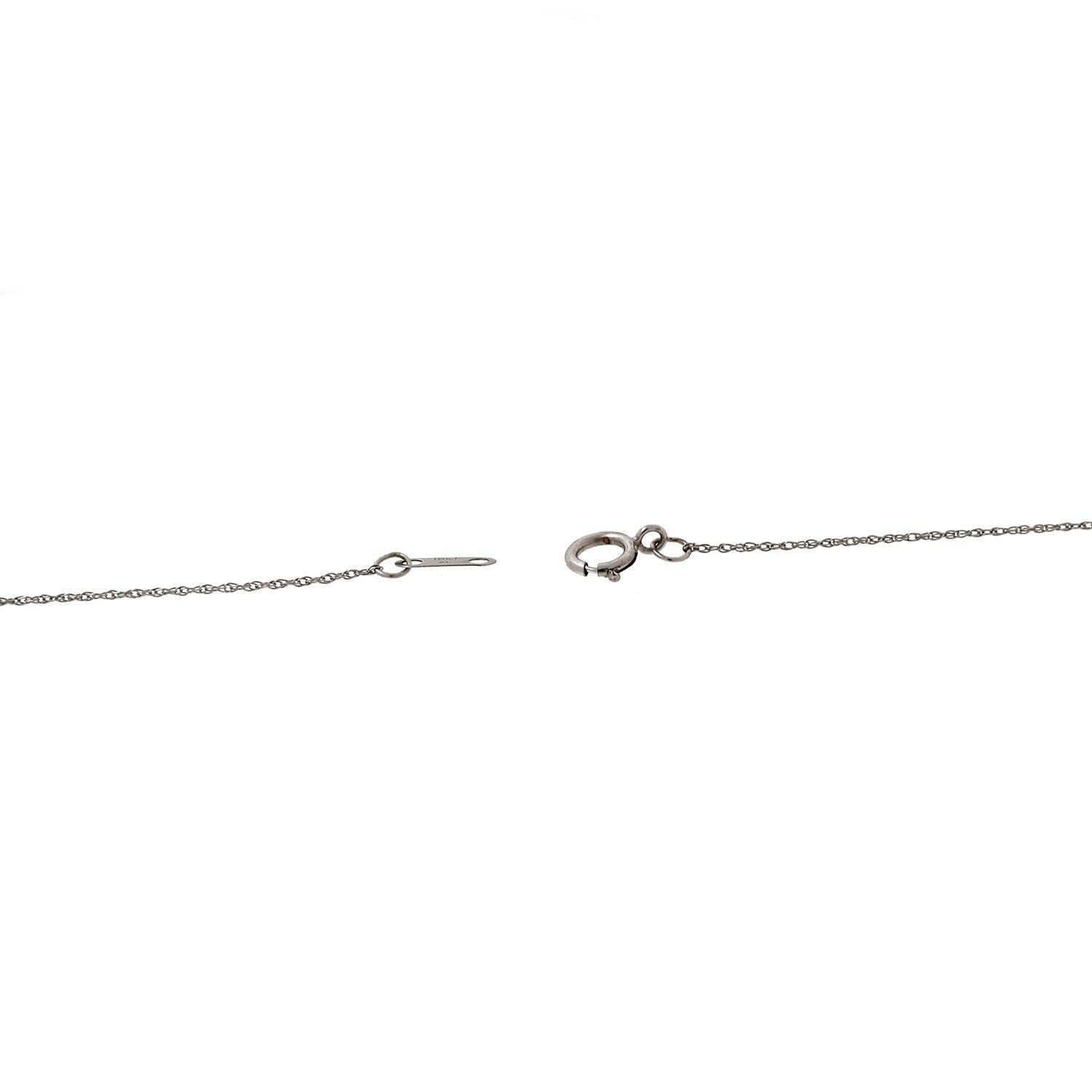 0.33 TW Diamond Open Heart Pendant Cable Chain Necklace 10K White Gold 20.75"