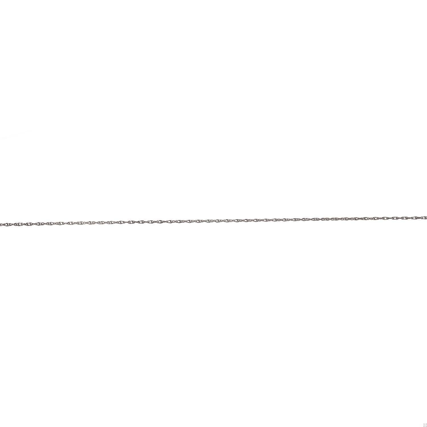 0.33 TW Diamond Open Heart Pendant Cable Chain Necklace 10K White Gold 20.75"