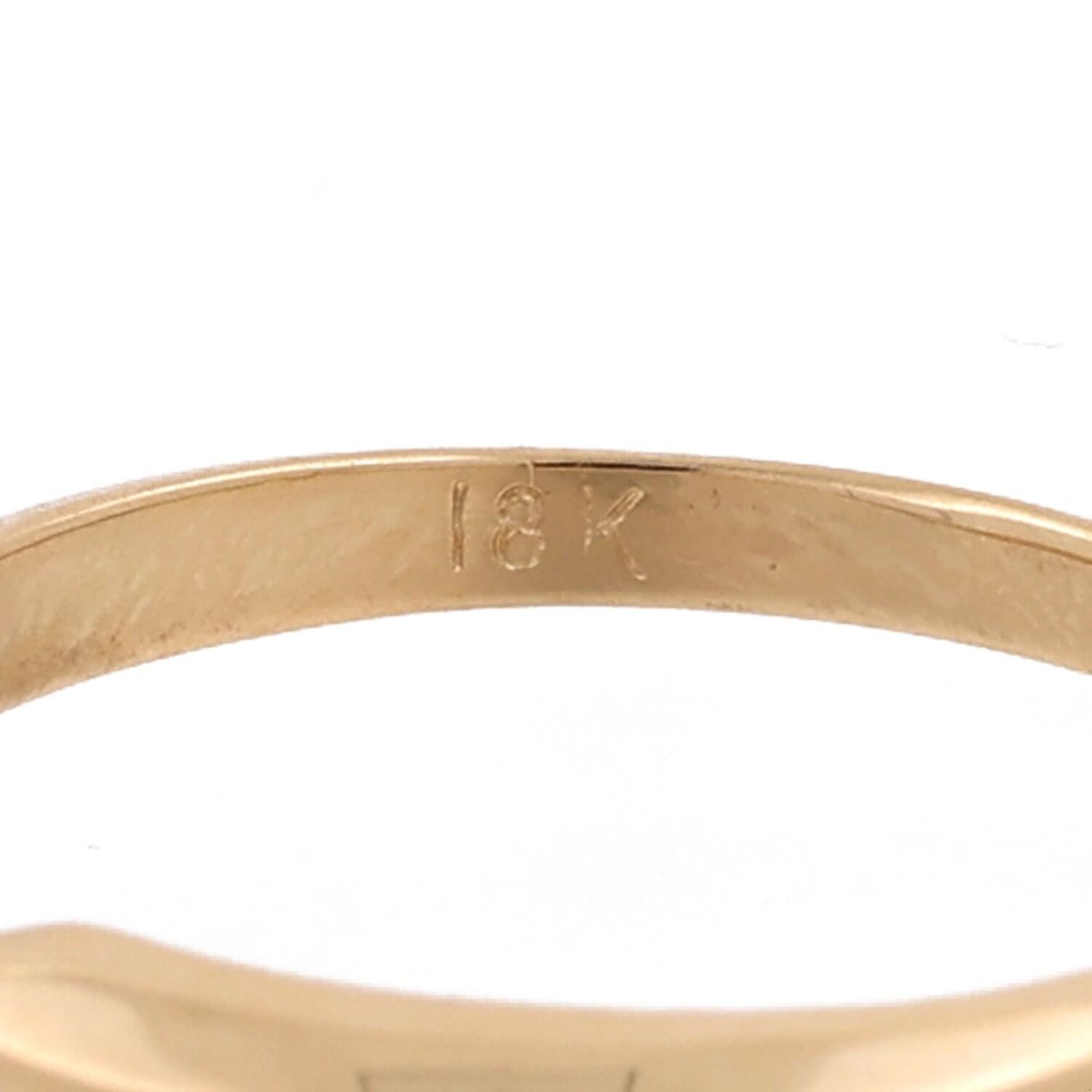 0.33 TW Solitaire Round Diamond Engagement Ring 18K Gold Size 7