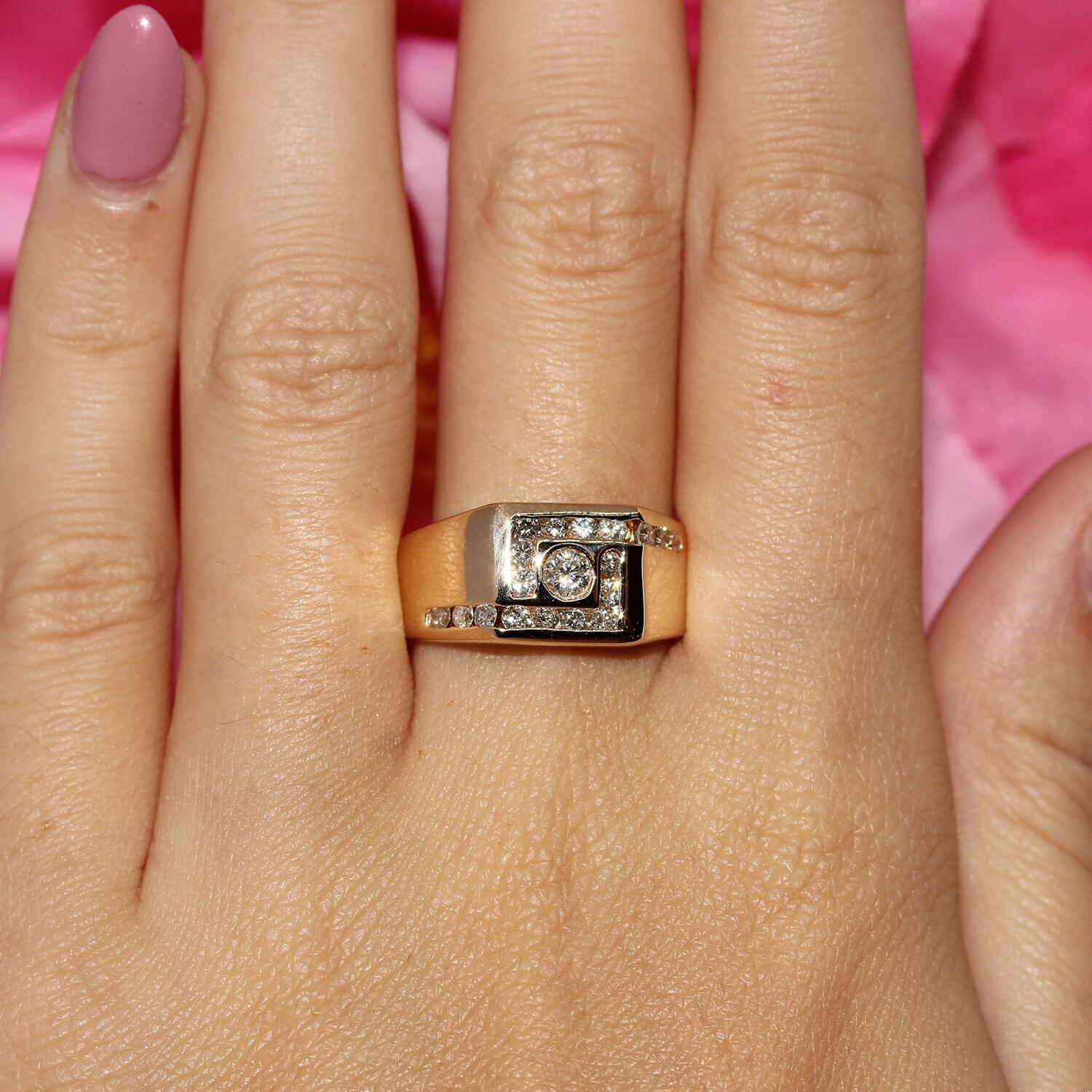 0.60 TW Diamond Ring 14K Yellow Gold Channel Set Size 10.25 Unisex Estate