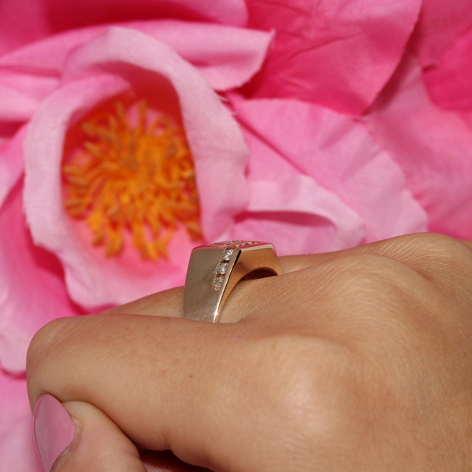 0.60 TW Diamond Ring 14K Yellow Gold Channel Set Size 10.25 Unisex Estate