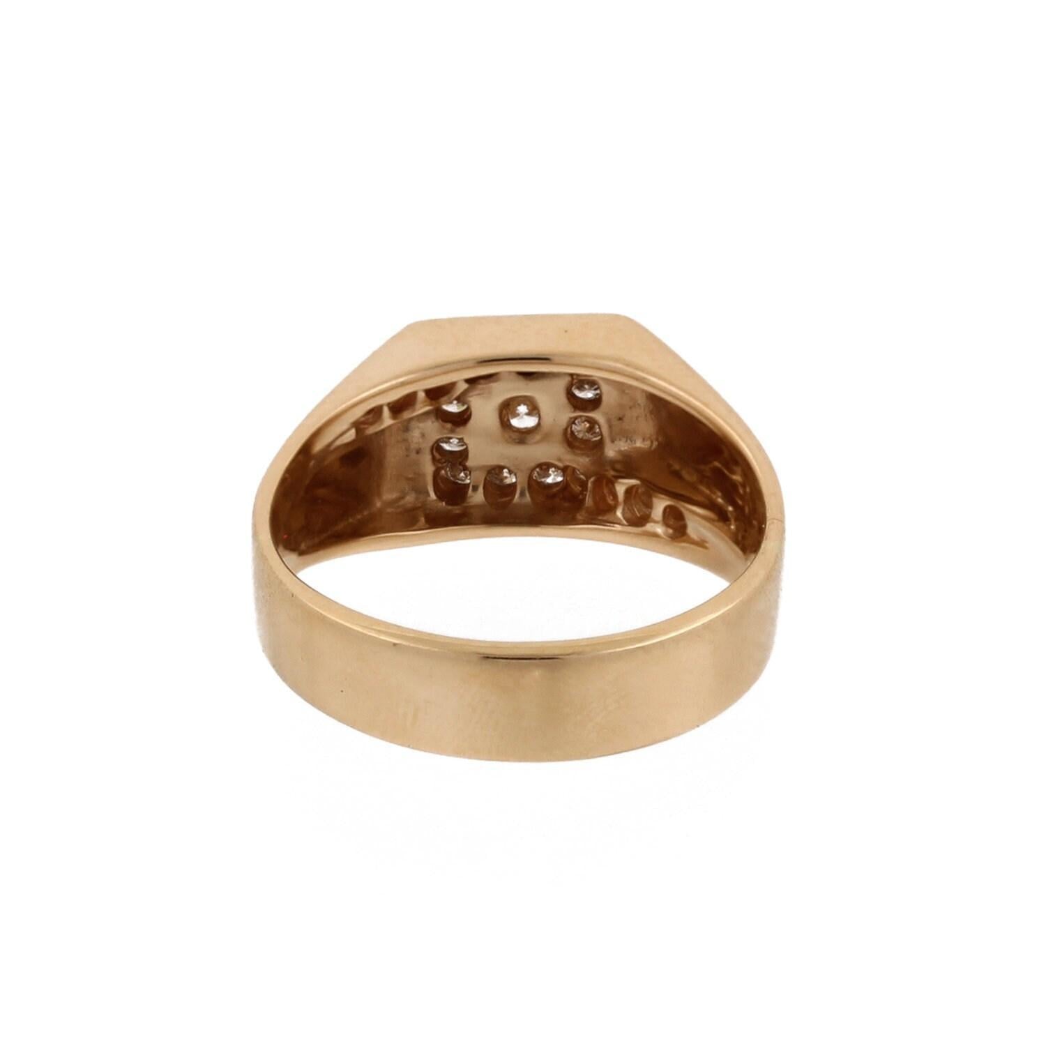 0.60 TW Diamond Ring 14K Yellow Gold Channel Set Size 10.25 Unisex Estate