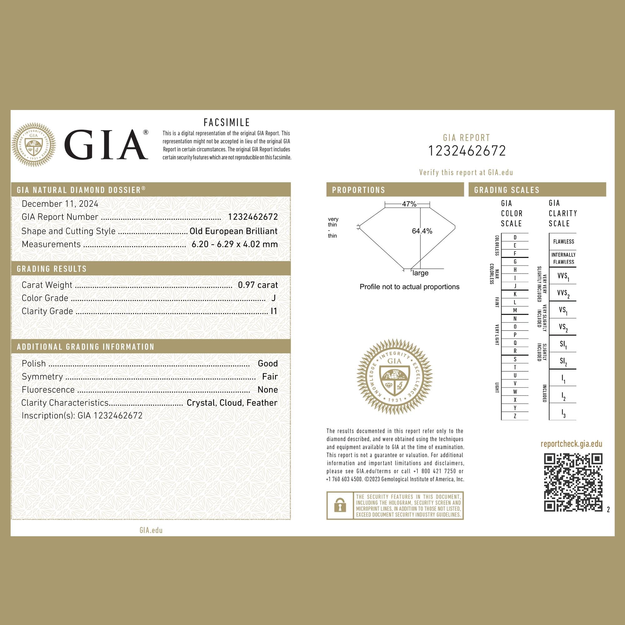 Diamond Ballerina Ring 14K White Gold Palladium 3.22 TW GIA Certified Size 5.25