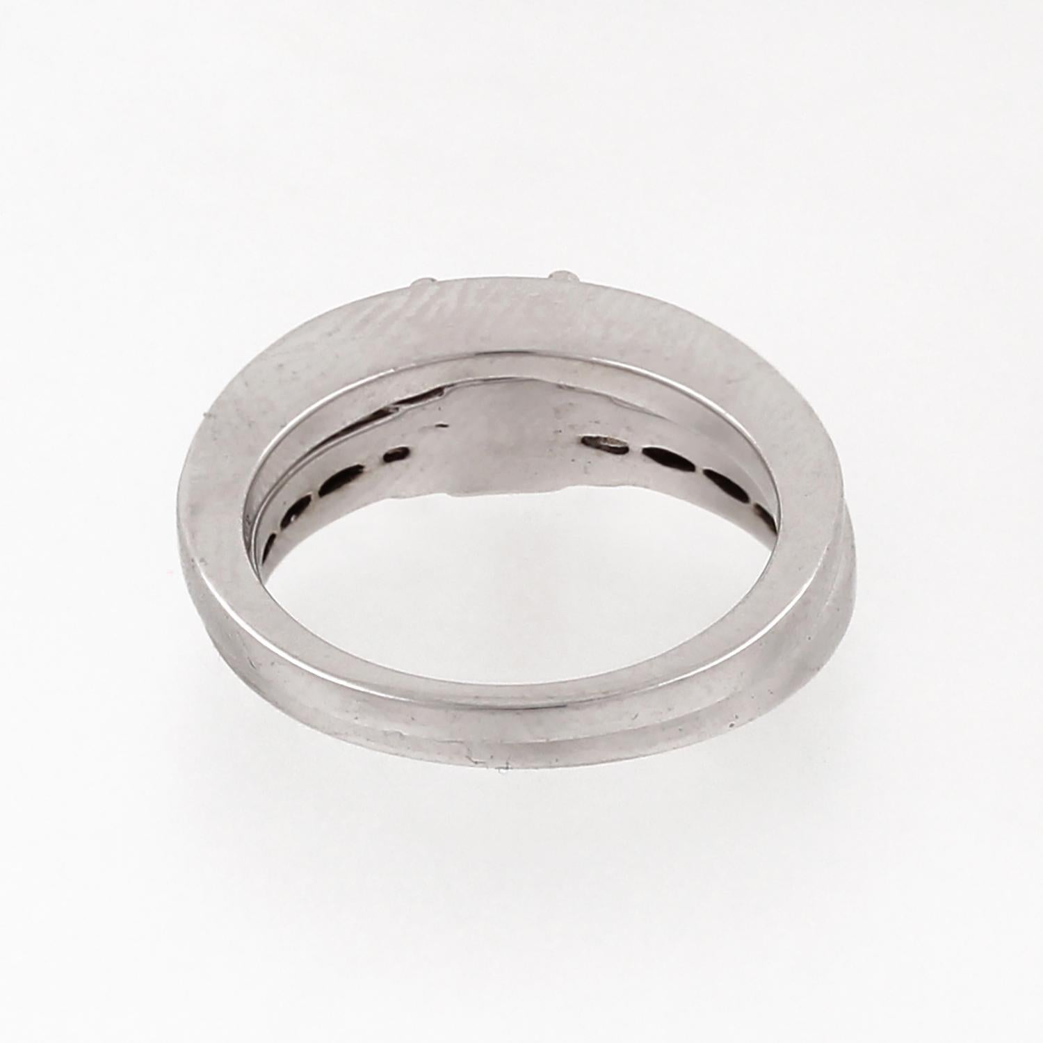 3-Stone Princess Cut Diamond Accent Wedding Ring Set 14K White Gold Size 6.75