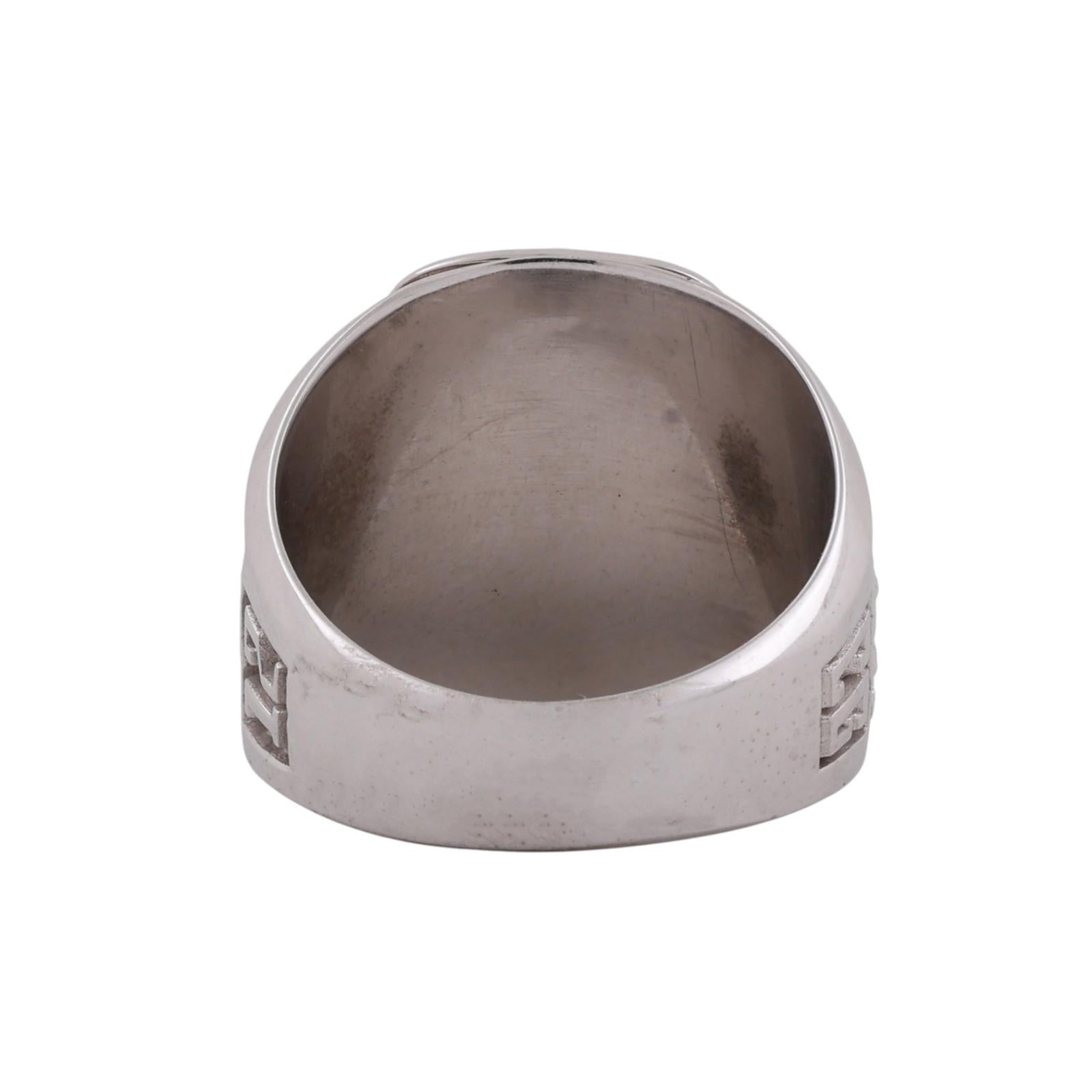 Coral Gables High School Class Ring 10K White Gold Blue Spinel Cavaliers Size 9