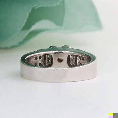 Princess Cut Diamond Flower Band Ring Two-Tone Gold 1.34 CTW Size 6.25 Ladies