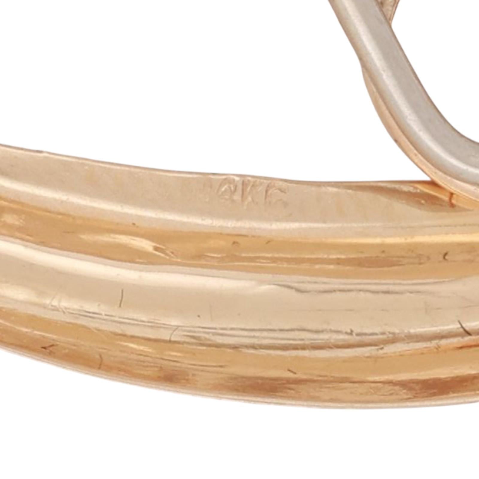 Rock Crystal Citrine Gems Triangle Stud Earrings 14K Gold 1" Omega Backs Ladies