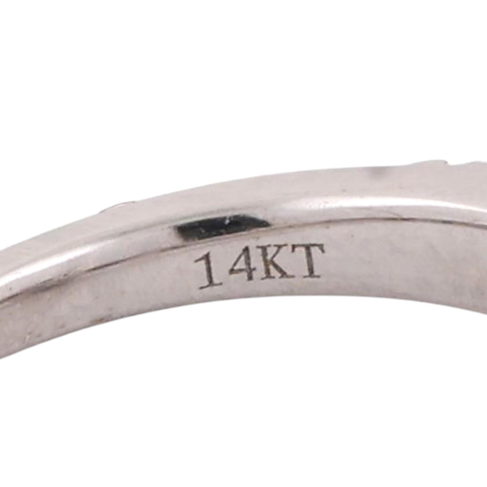 Vera Wang 0.90 TW Solitaire Halo Diamond Engagement Ring 14K White Gold SZ 4.25