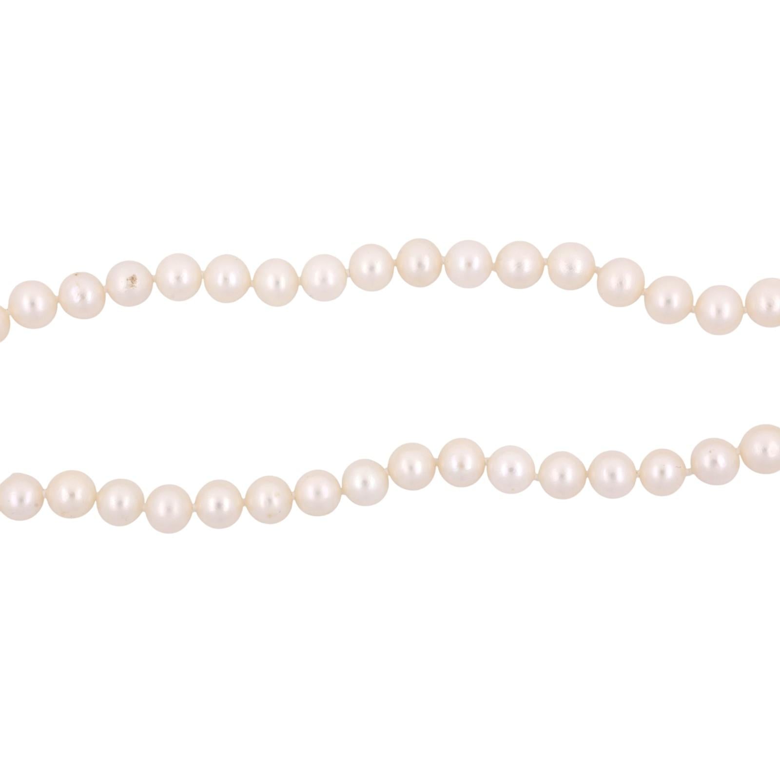 Cultured Freshwater Pearl Choker Necklace 14K Yellow Gold Filigree Clasp 15.5"