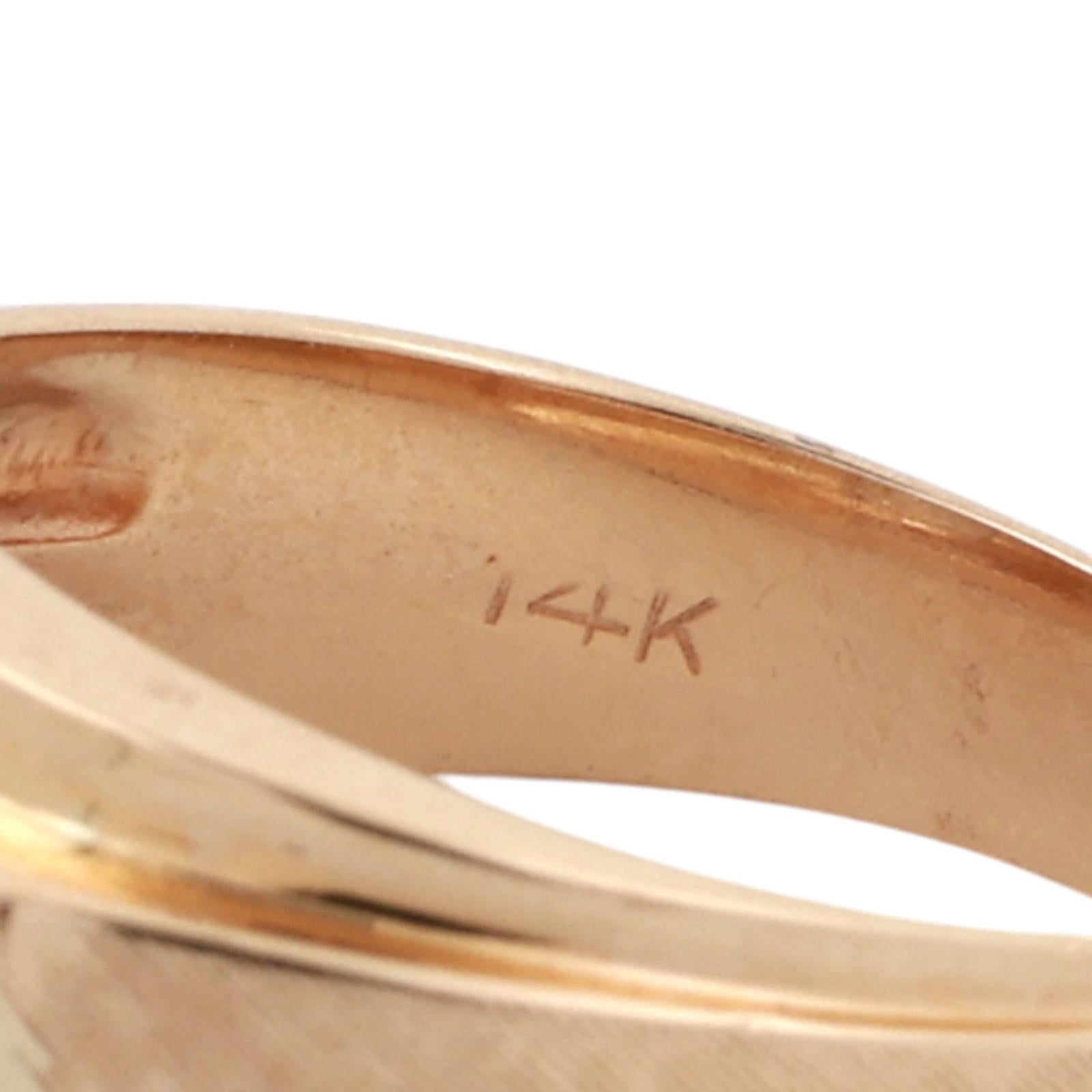 Two-Tone Gold 0.38ct Diamond Starburst Illusion Men's Solitaire Ring Size 10