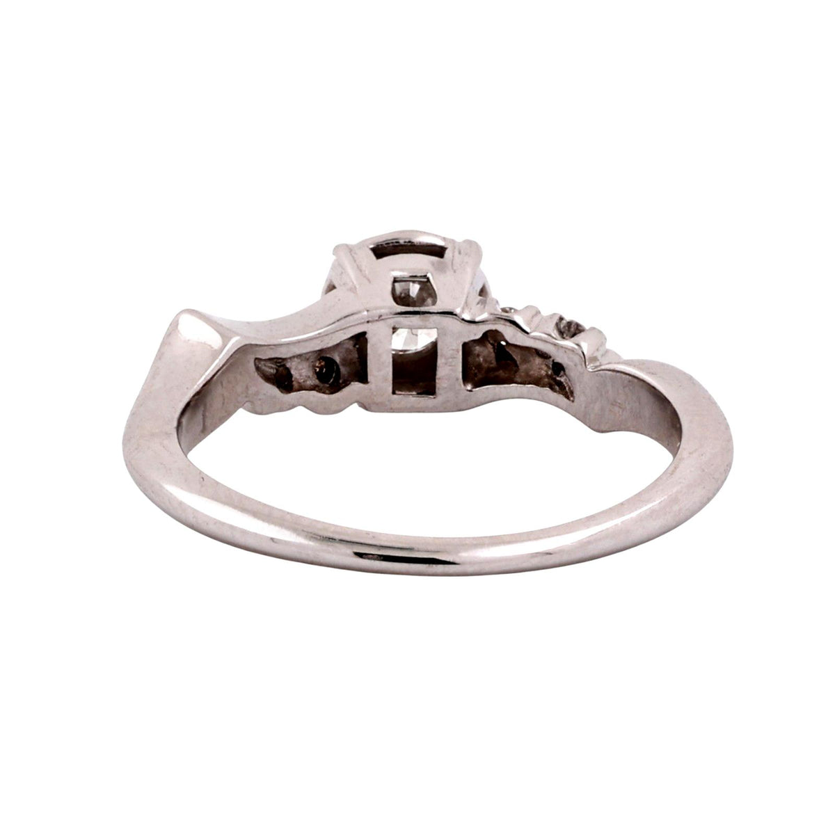 White Gold 0.25 CTW Natural Diamond Vintage Style Engagement Ring Size 6.25
