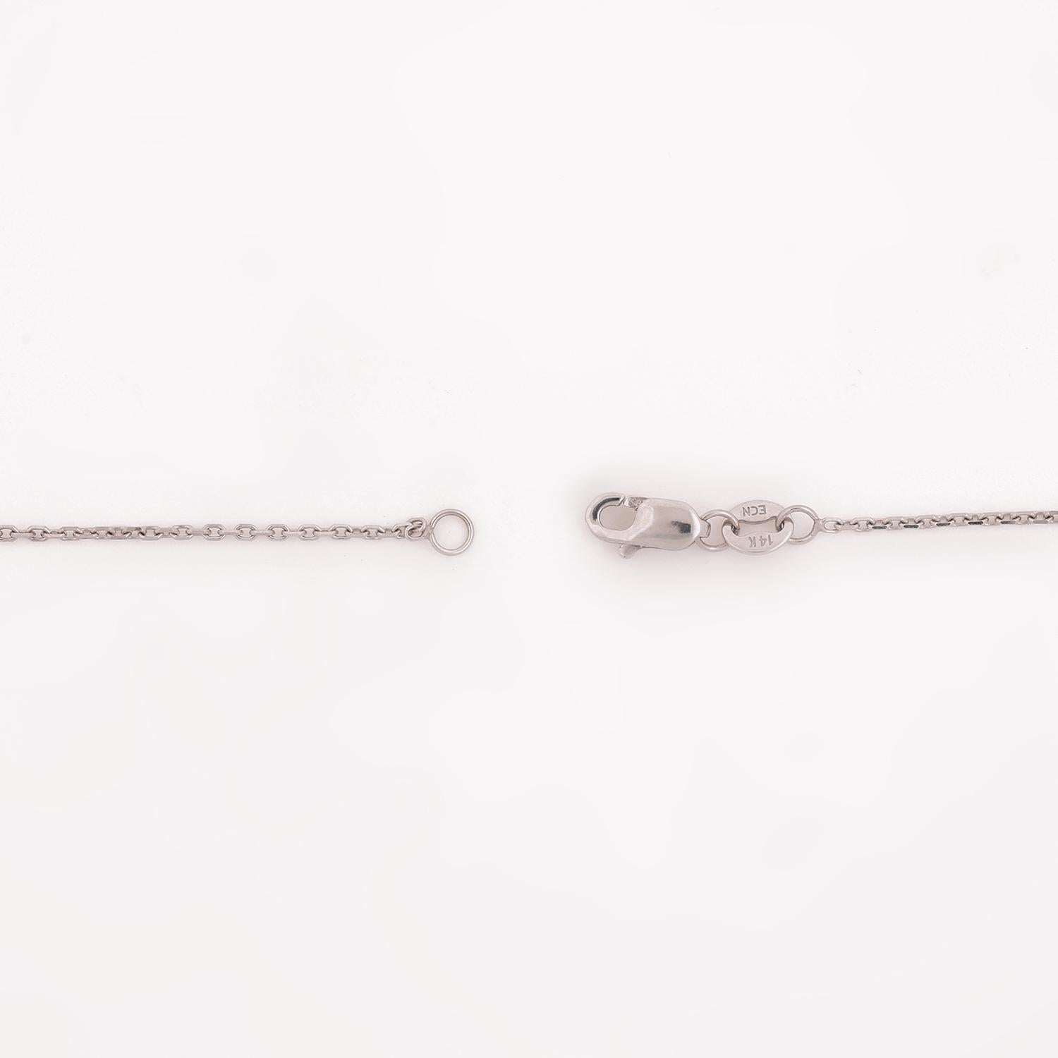 0.59 CT Princess Diamond Solitaire Pendant Chain Necklace GIA Cert 14K Gold 16"