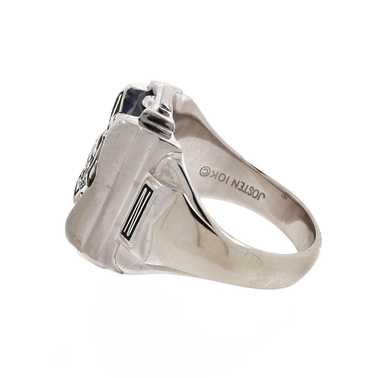 Englewood High School Class Ring 1970 10K White Gold Josten Size 8 Estate