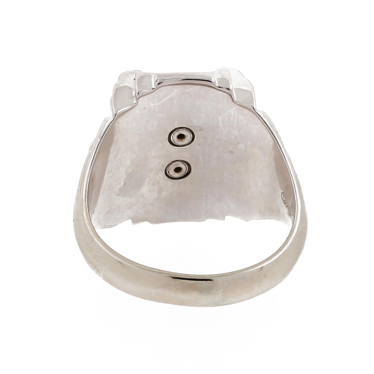 Englewood High School Class Ring 1970 10K White Gold Josten Size 8 Estate