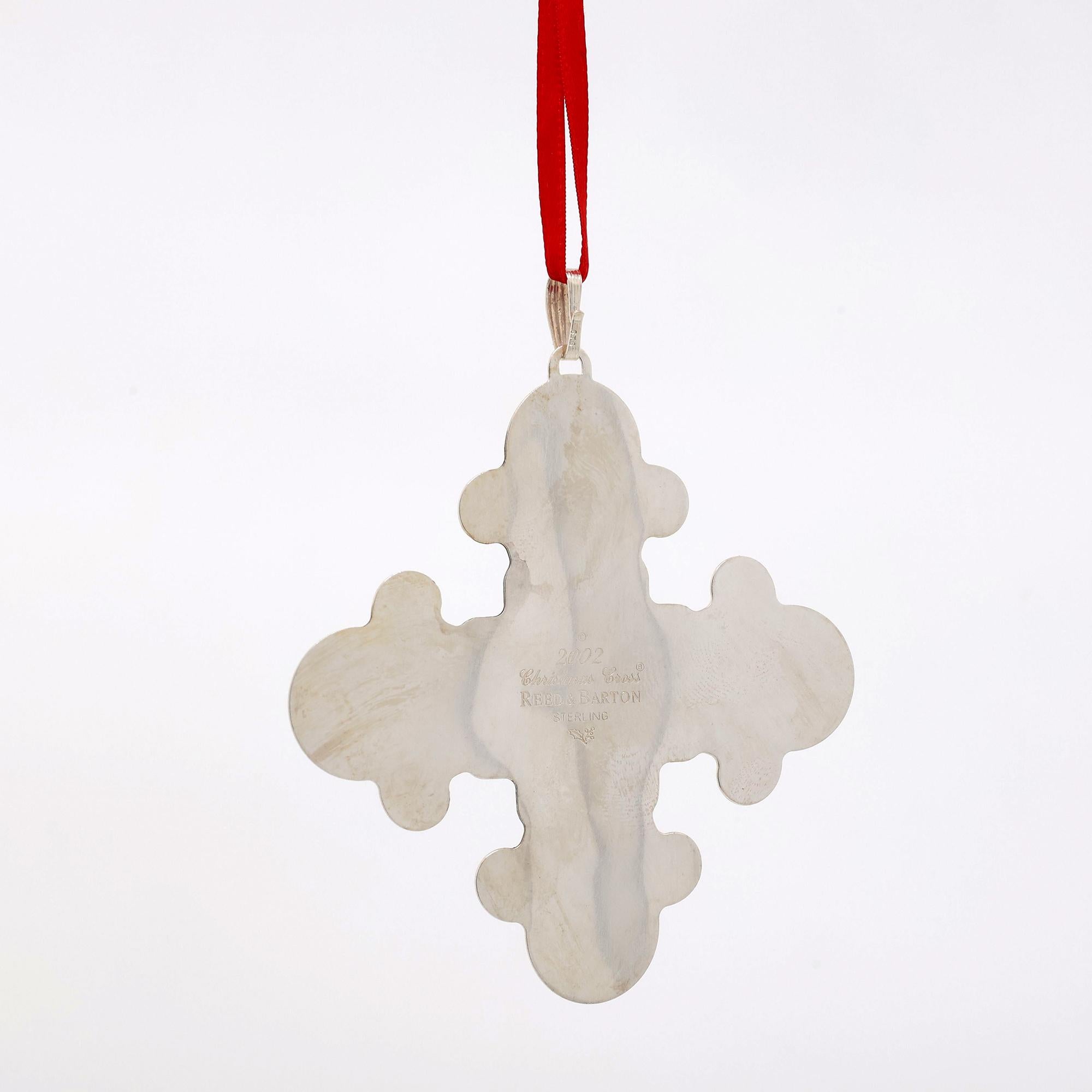 Reed and Barton Best of the Season Annual Christmas Cross Ornament 2002