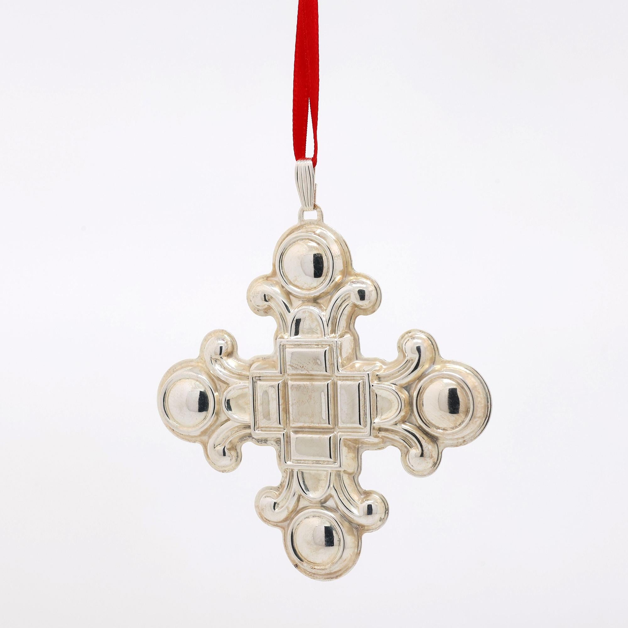 Reed and Barton Best of the Season Annual Christmas Cross Ornament 2002