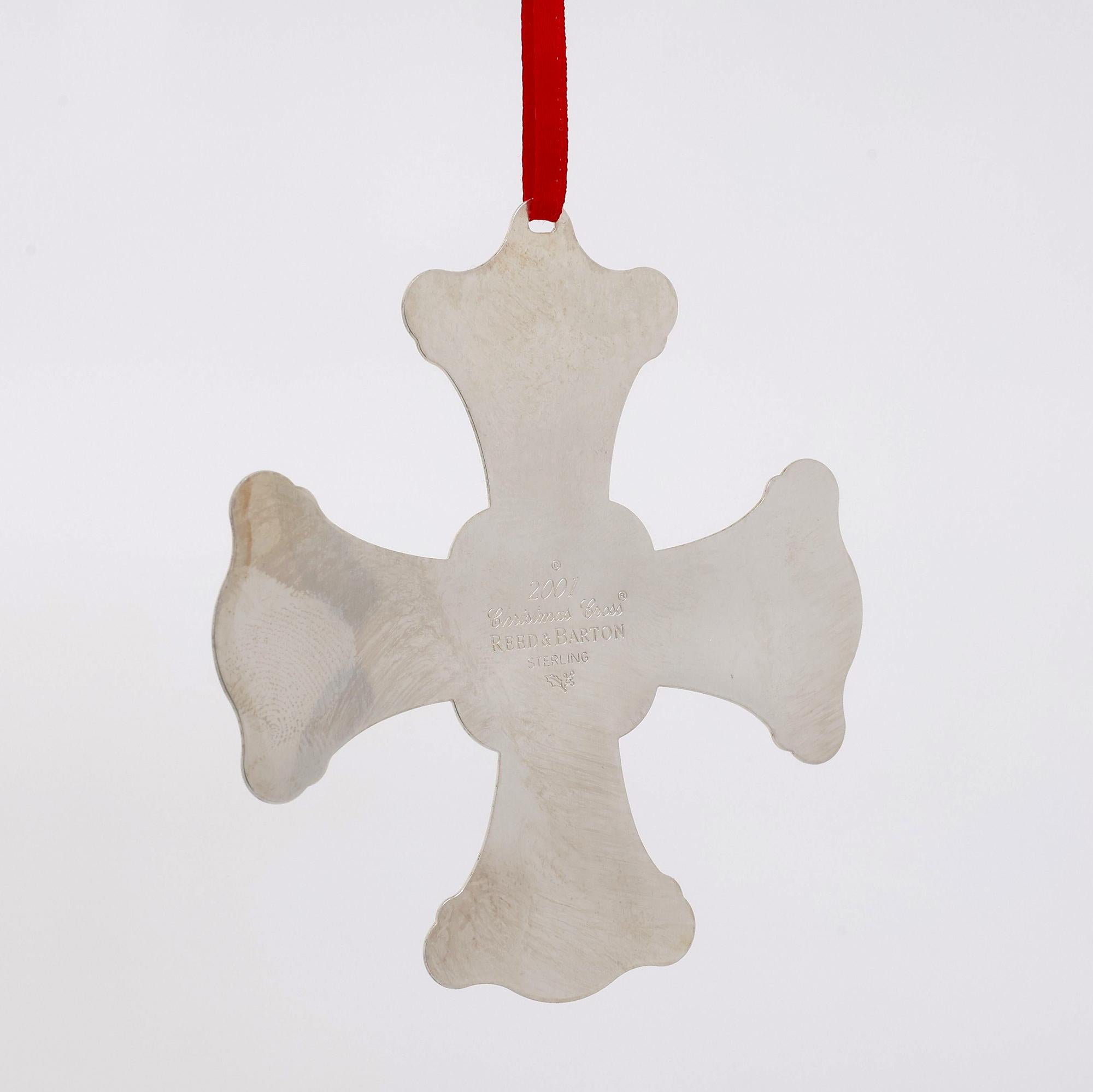 Reed and Barton Best of the Season Annual Christmas Cross Ornament 2001