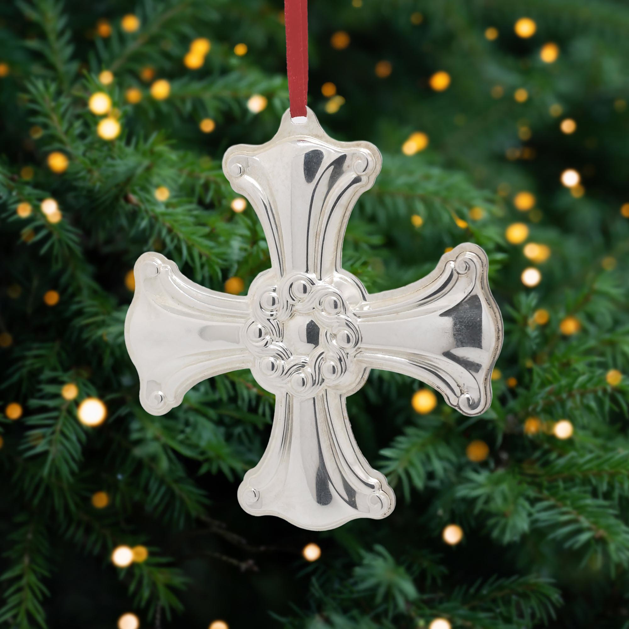 Reed and Barton Best of the Season Annual Christmas Cross Ornament 2001