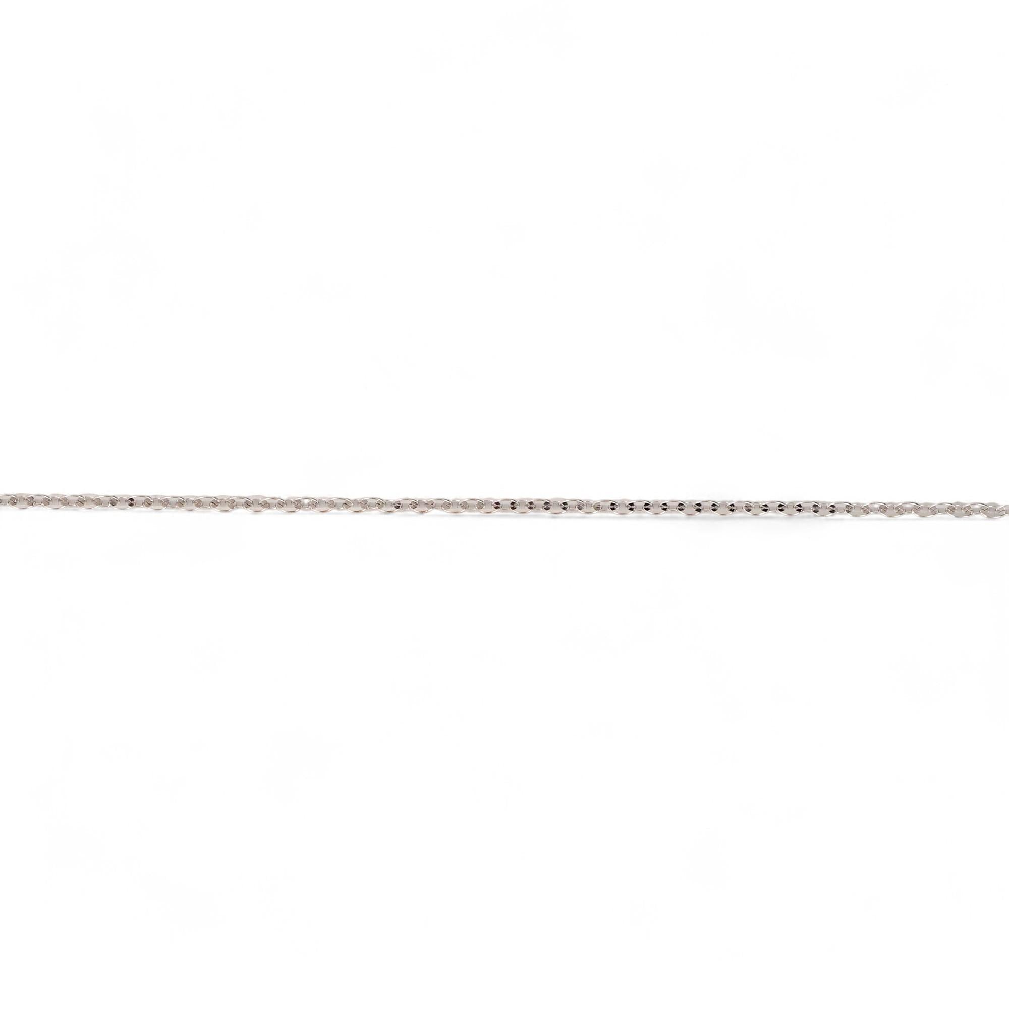Diamond Open Heart Pendant Cable Chain Necklace 18K White Gold 0.40 TW 16.5"