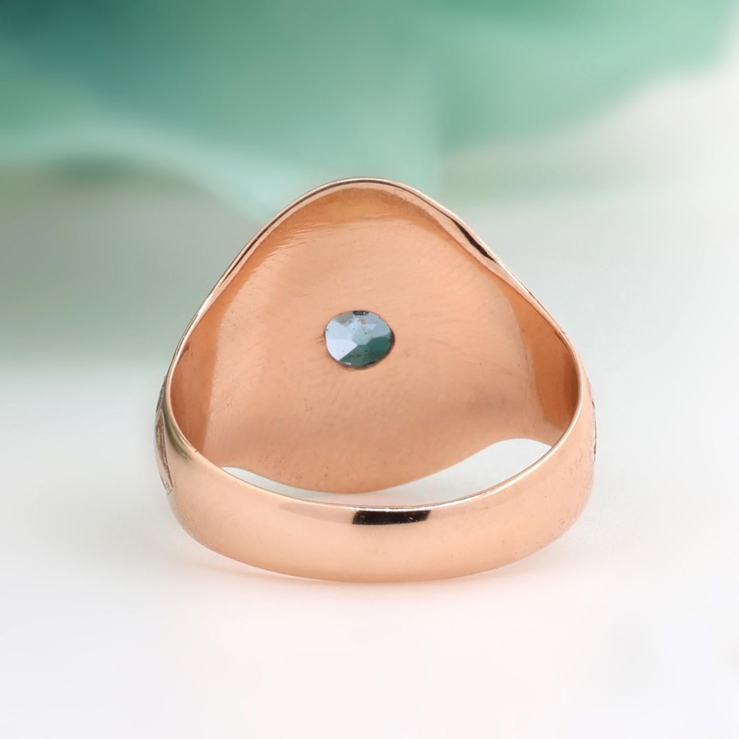 Pallotti High School Class Ring 1961 10K Yellow Gold Blue Topaz Gem Size 5