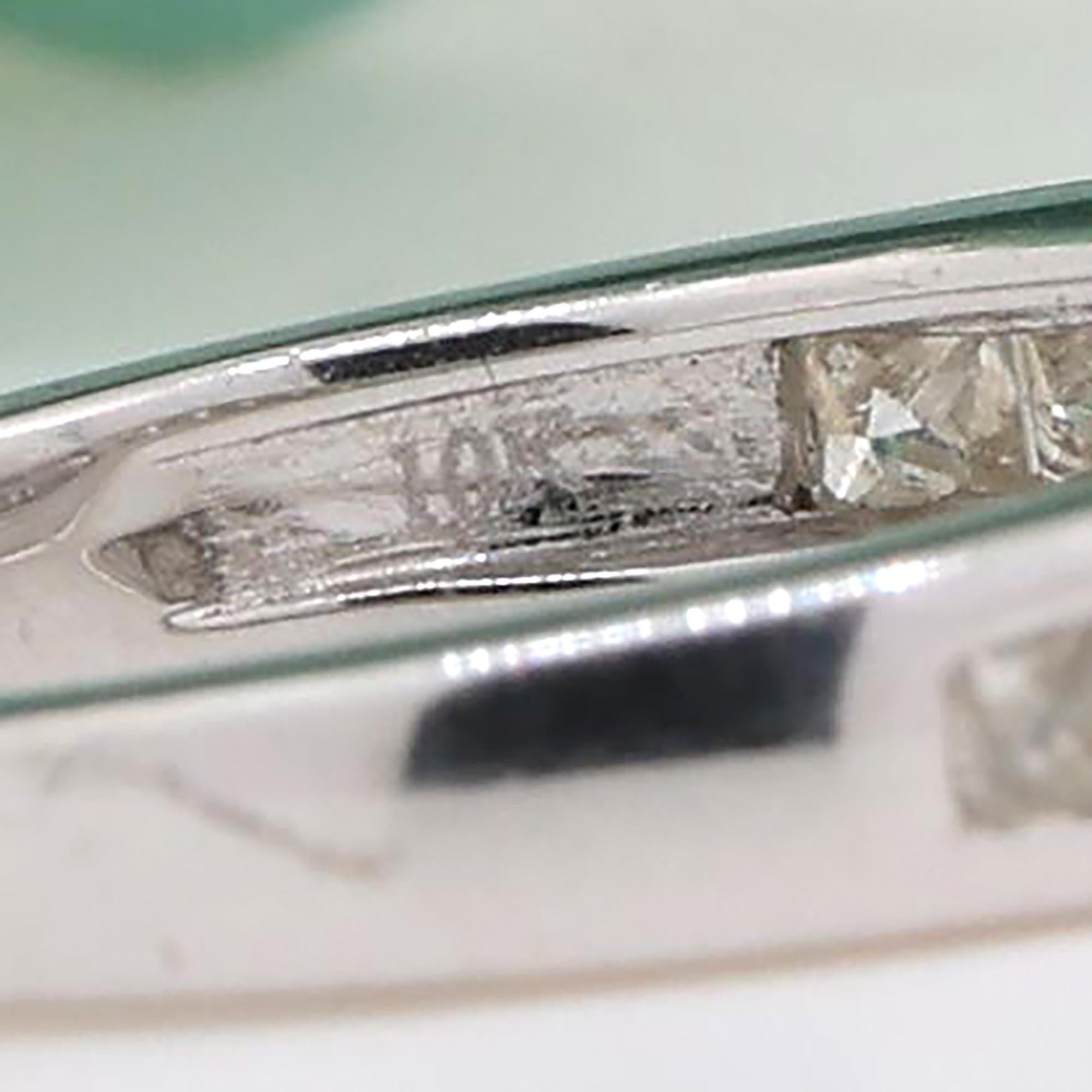 10K White Gold 0.75CTW Channel Set Diamond Wedding Band Ring Size 7.25 Estate