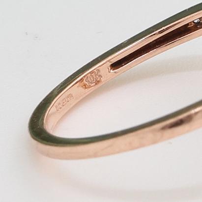 Pink Morganite White Topaz Bypass Ring 10K Rose Gold 0.68 CTW Ladies Size 4