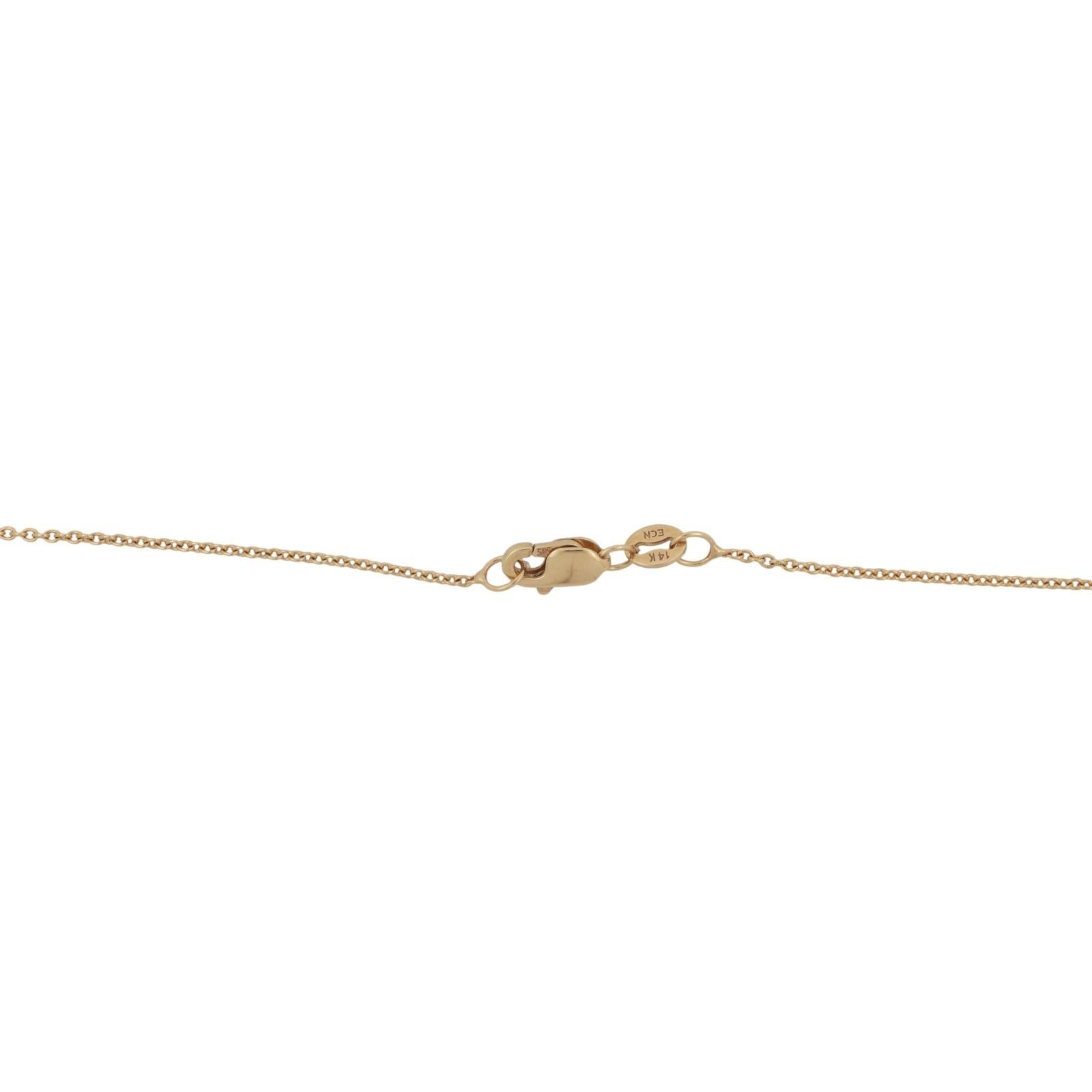 0.70 CT Round Solitaire Diamond Pendant Chain Necklace 14K Yellow Gold 16"