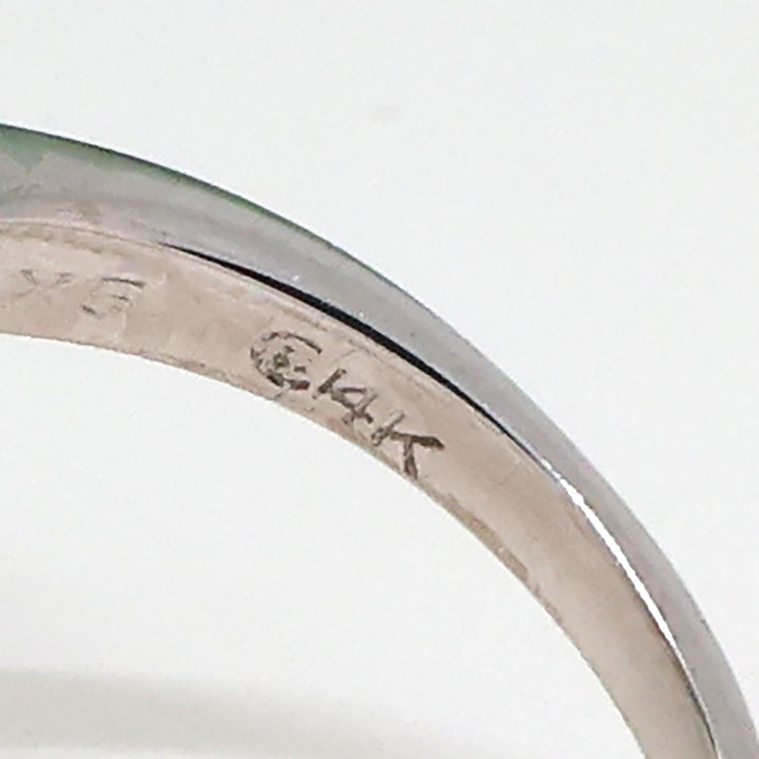 Diamond Ballerina Ring 14K White Gold Palladium 3.22 TW GIA Certified Size 5.25