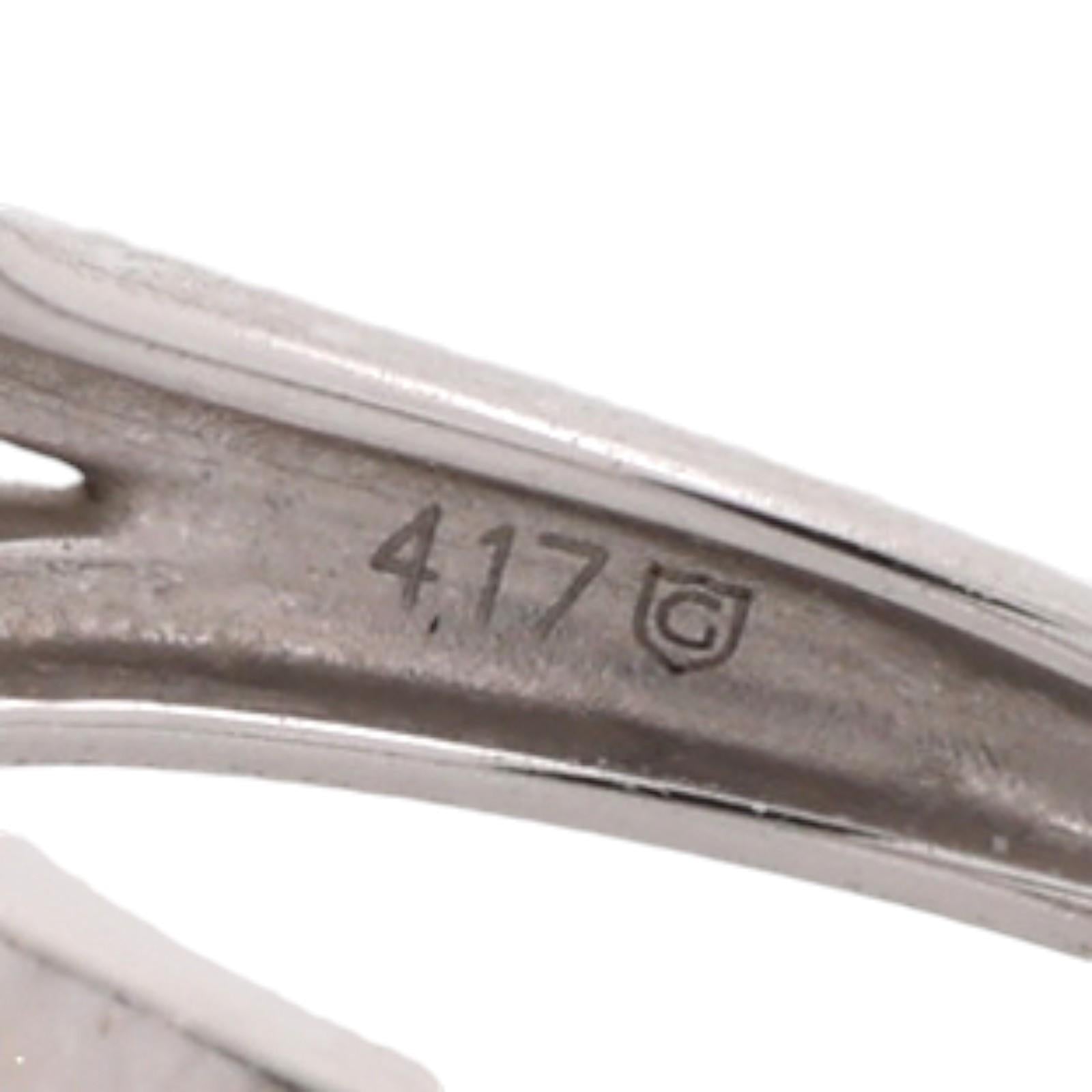 10K White Gold 0.65 CTW Diamond Princess Cluster Cocktail Ring Size 7.25