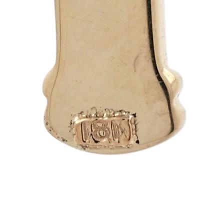 18K Yellow Gold 0.33ctw Diamond Brushed Polished Cross Pendant Charm