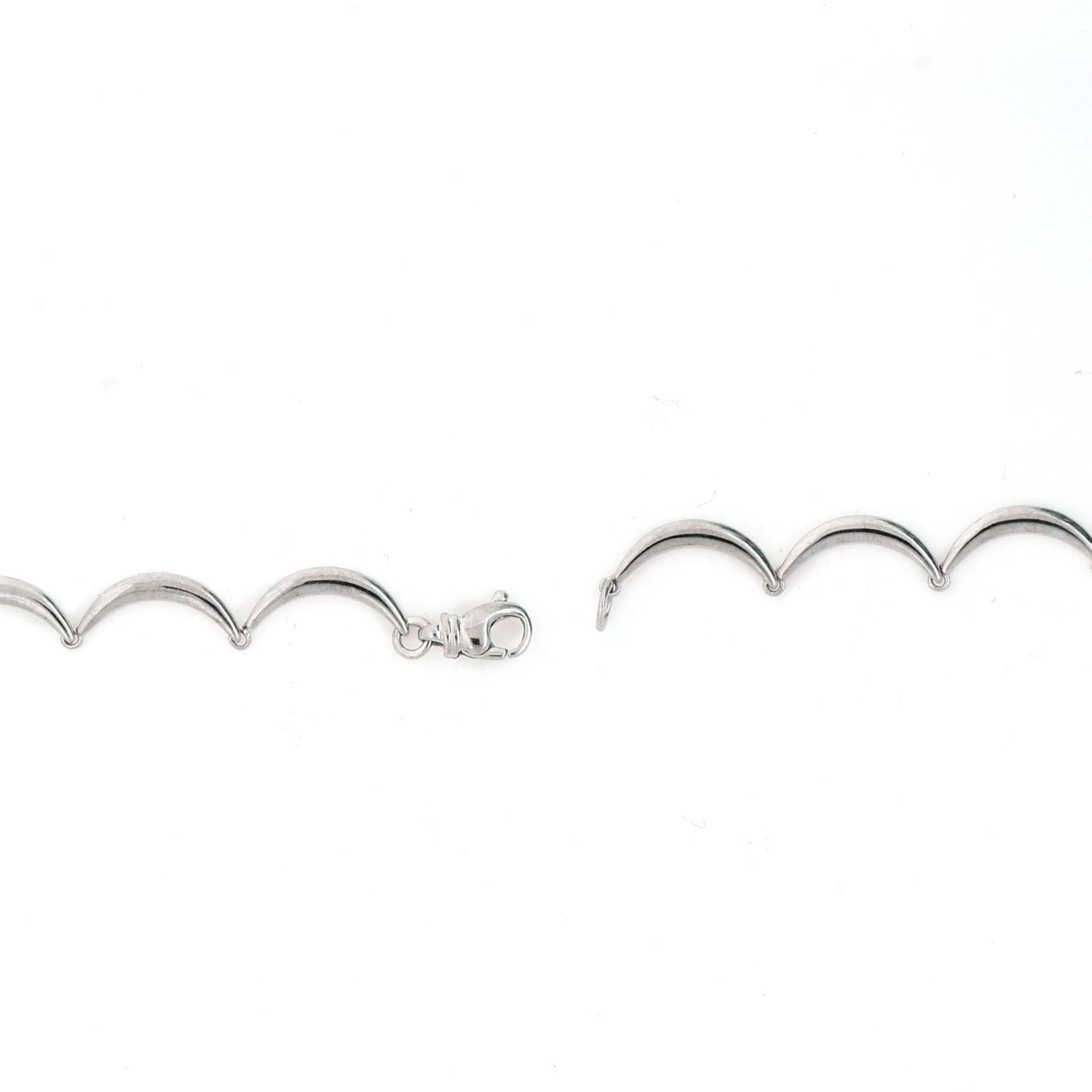 2.50 TW Diamond Swirl Choker Necklace 14K White Gold 16" Ladies Estate