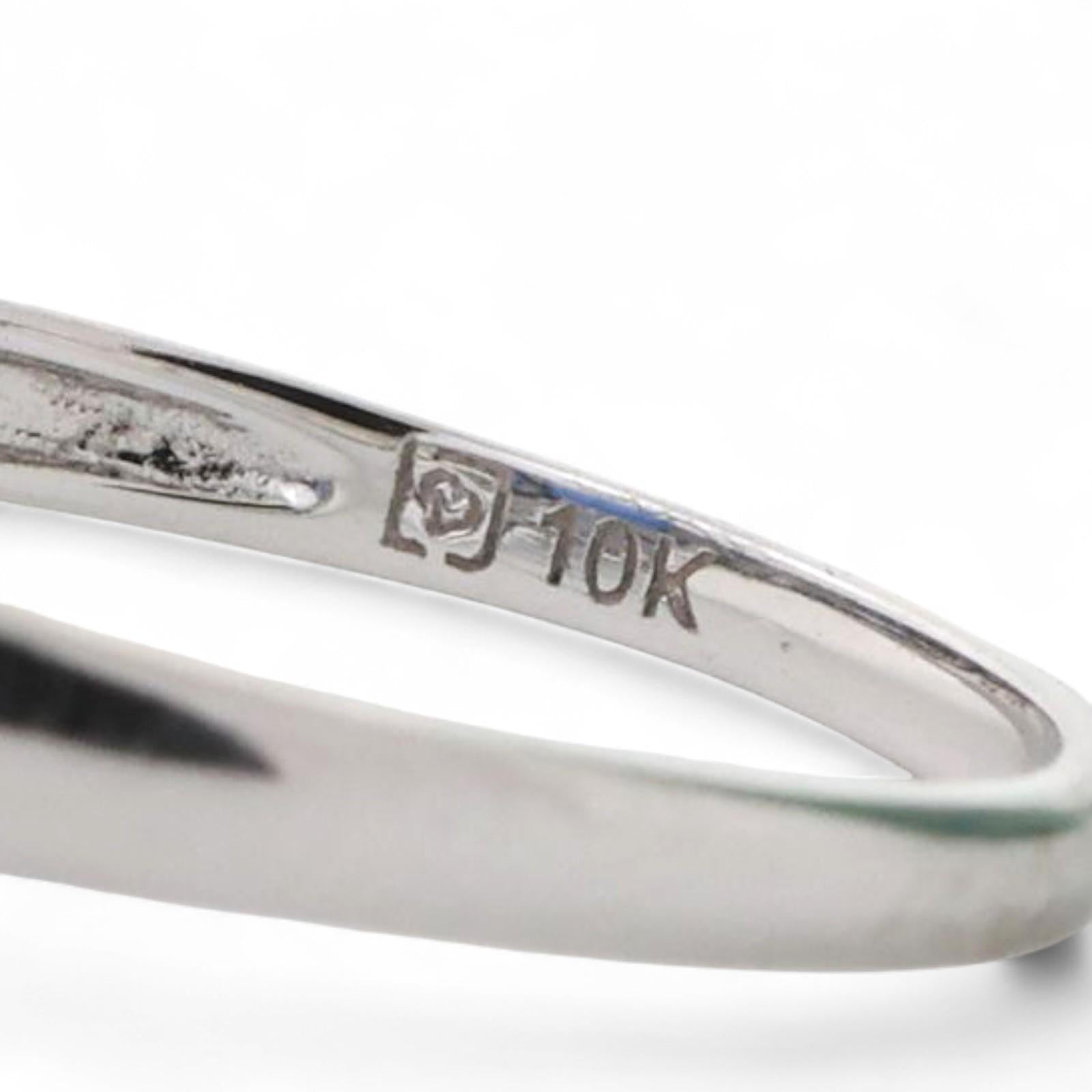 Emerald Cut Blue Sapphire Diamond Ring 10K White Gold 3.06 CTW Lab Grown Gem