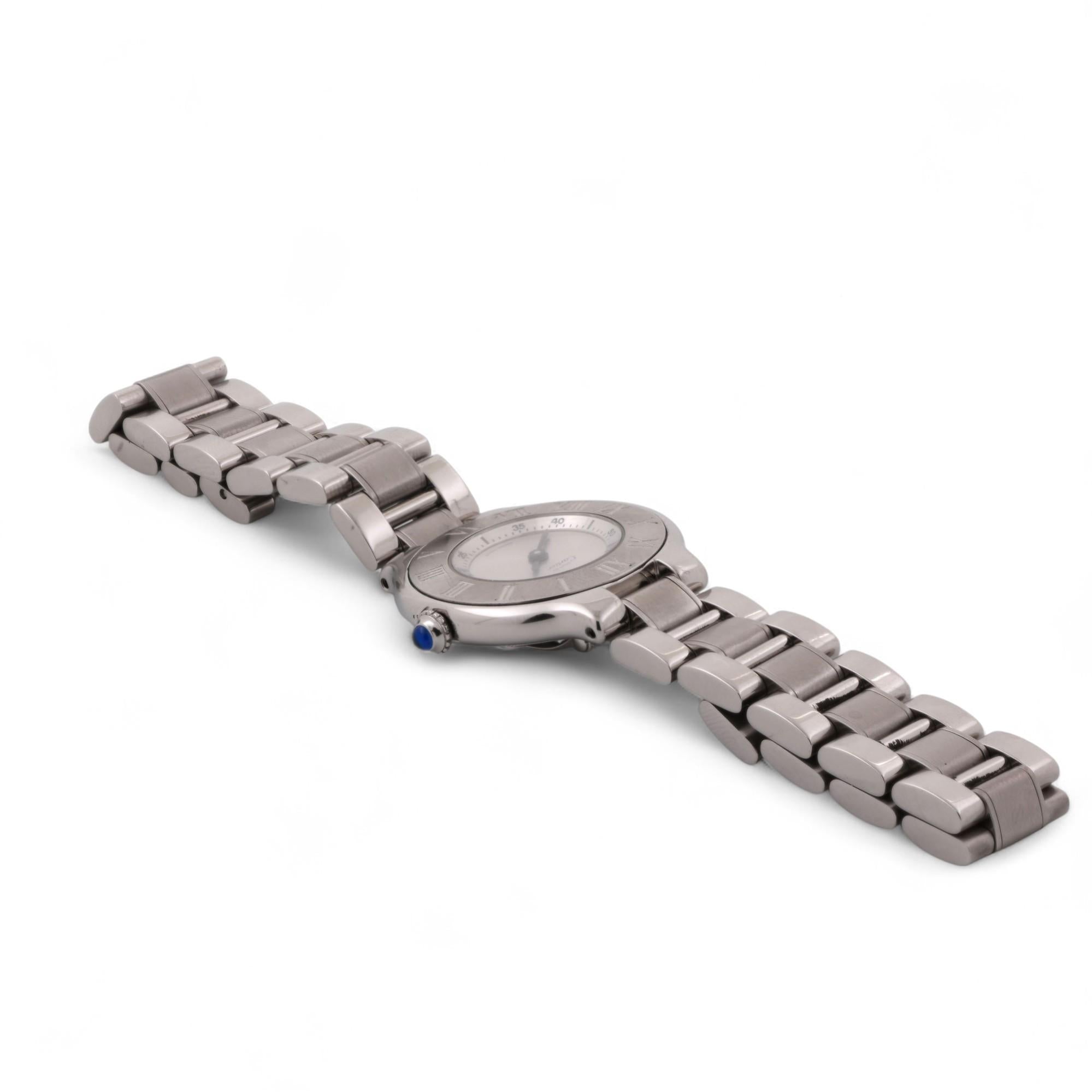 Cartier Must de Cartier 21 Quartz Ladies Wristwatch Stainless Steel 6.5"