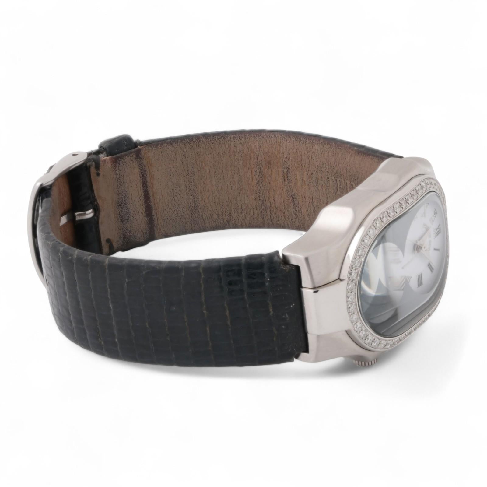 Philip Stein Teslar Dual Time Zone Watch Stainless Steel 0.72 TW Diamonds Estate