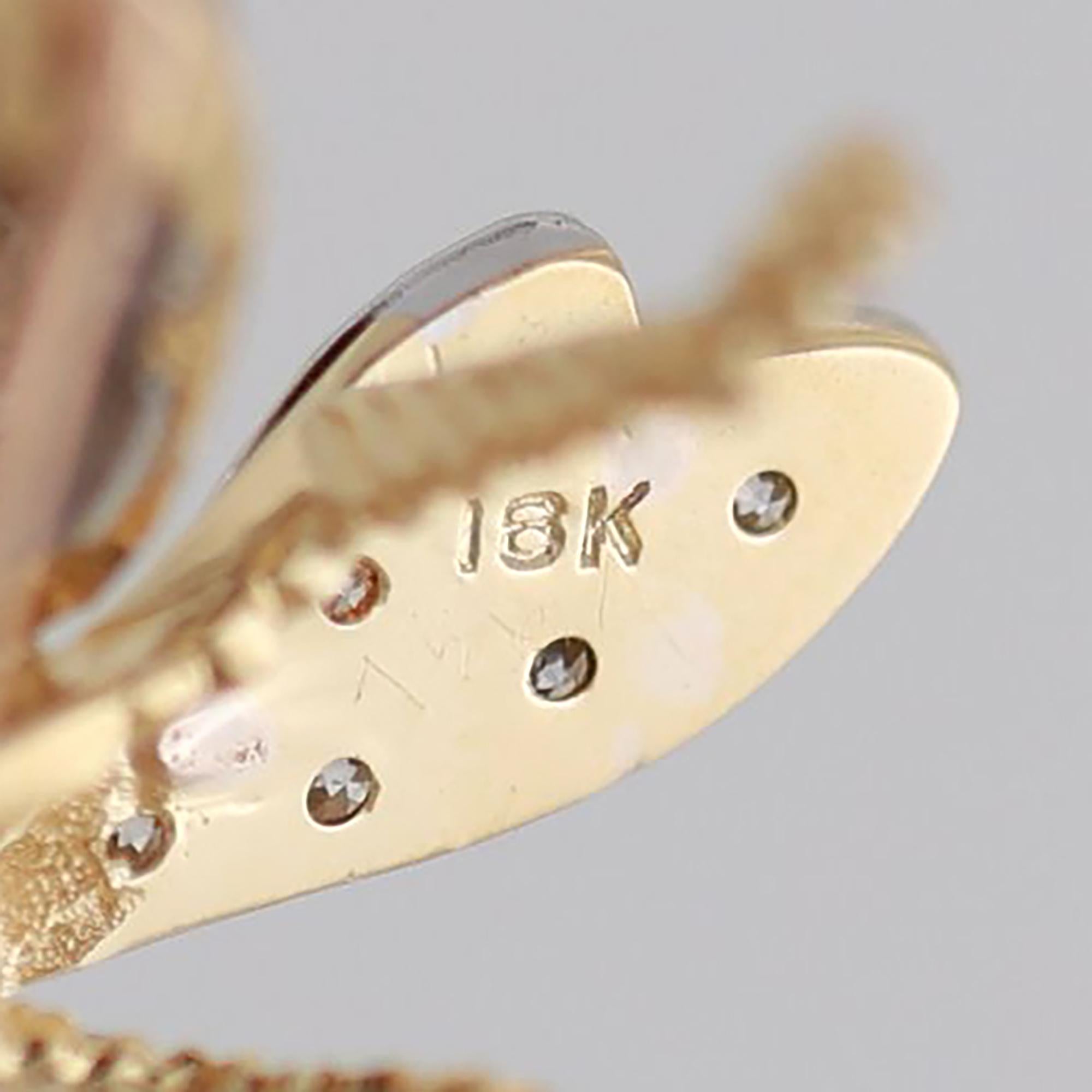 Tiffany & Co. HERBERT ROSENTHAL Bee Brooch 18K Gold 2.02 TW Diamonds Rubies 1"