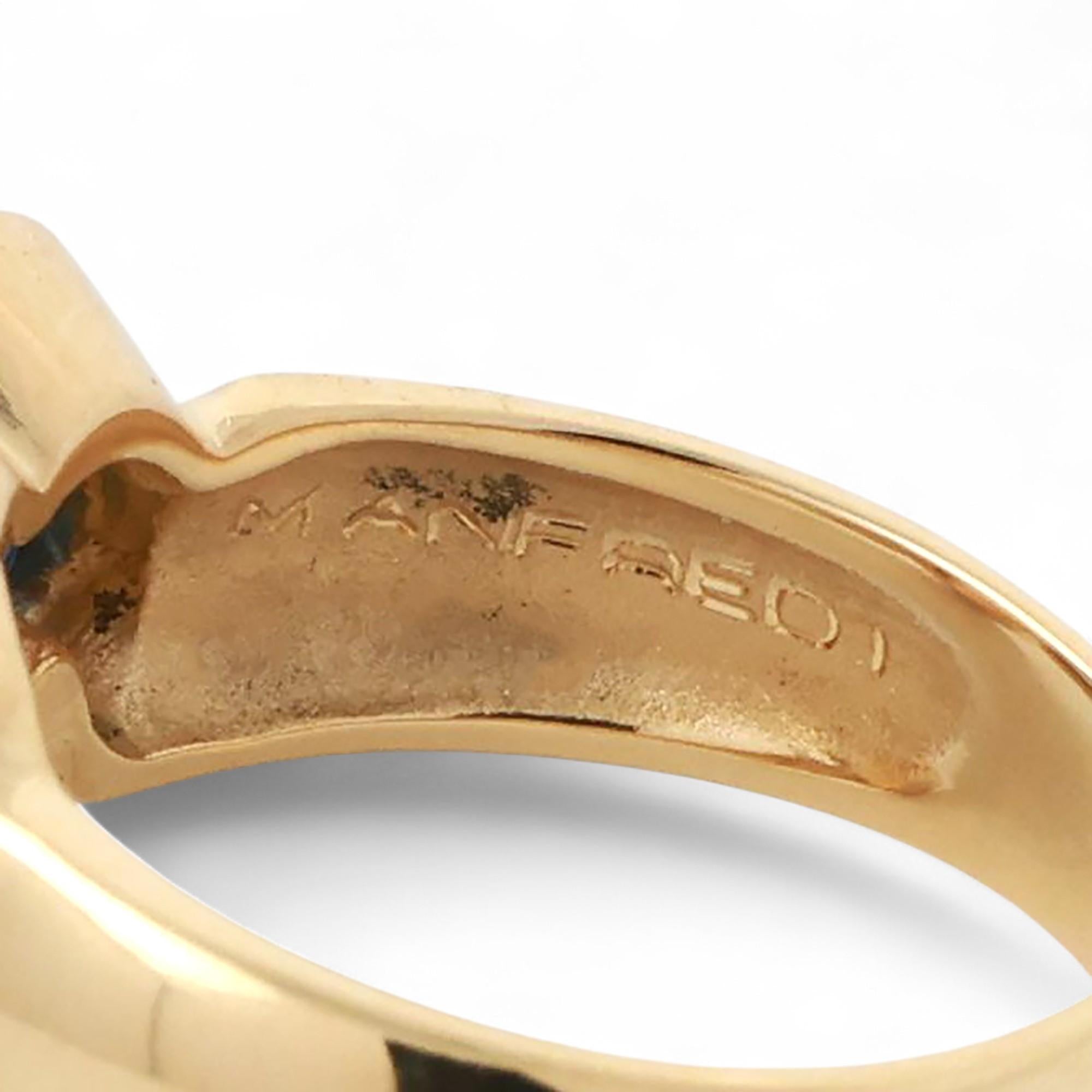 MANFREDI Citrine Sapphire Diamond Statement Ring 18K Yellow Gold 3.48 TW SZ 5.75