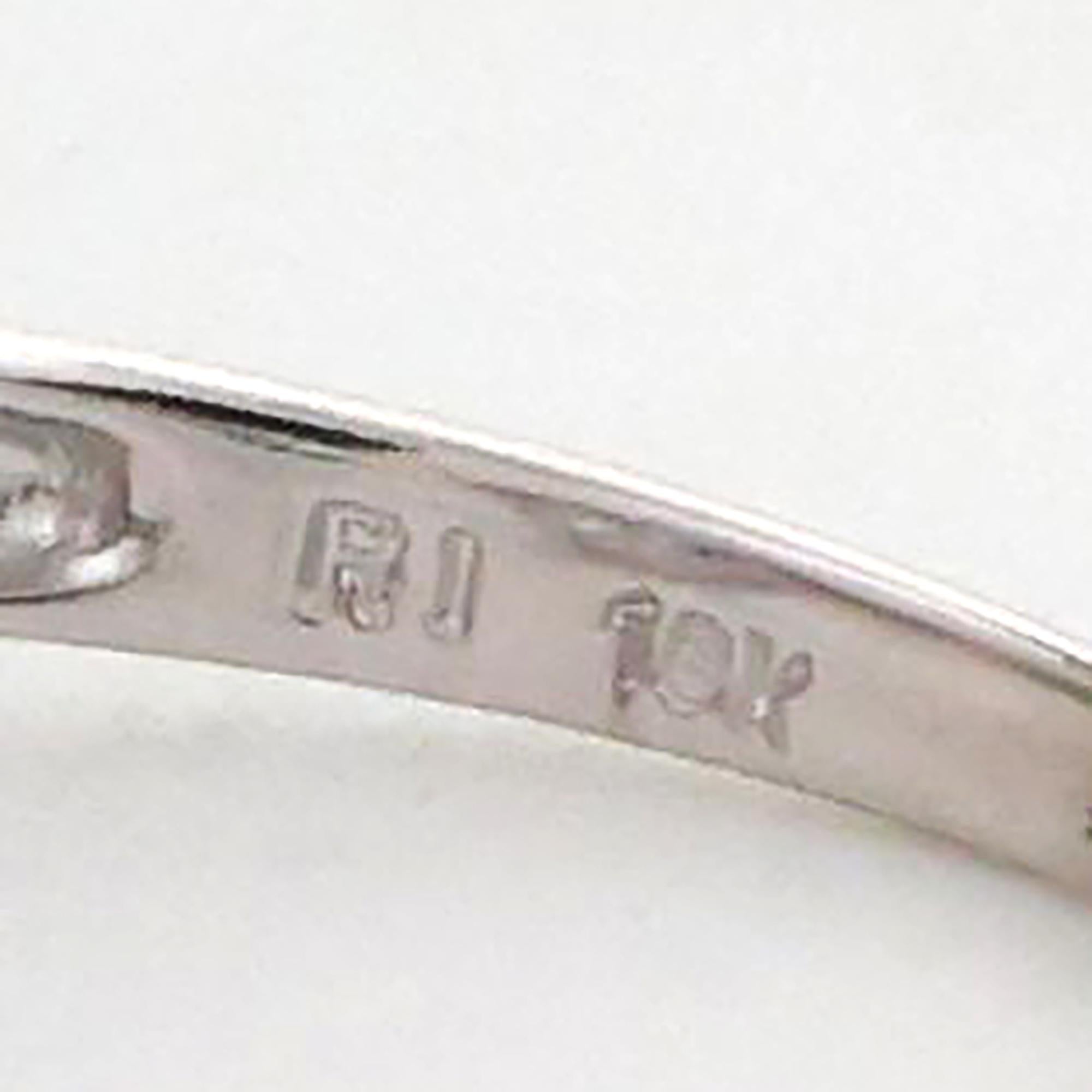 Tanzanite Diamond Cocktail Star Ring 10K White Gold 0.60 CTW Size 6.75 Estate