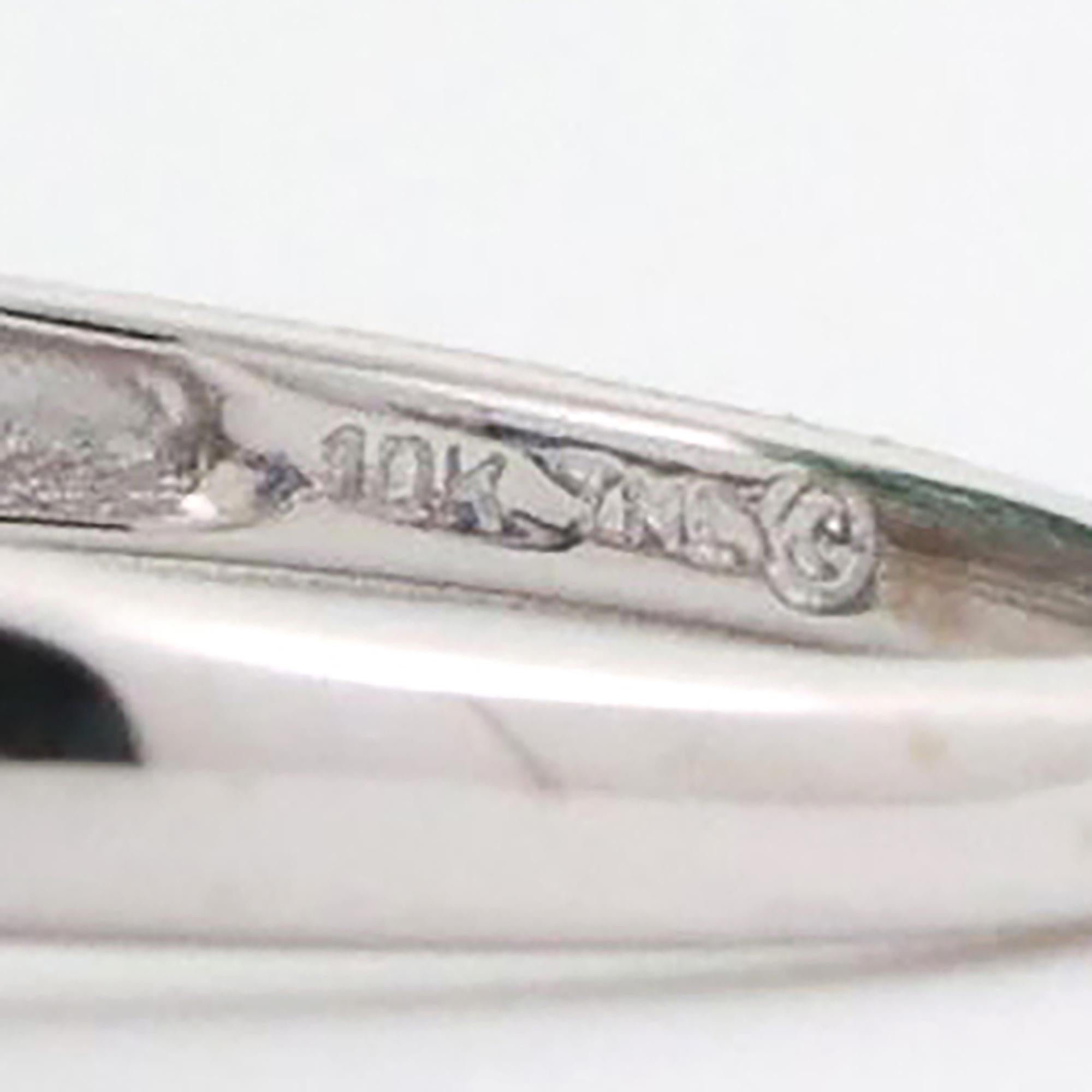 Oval Blue Sapphire Diamond Ring 10K White Gold 1.22 CTW Lab Created Size 6.5