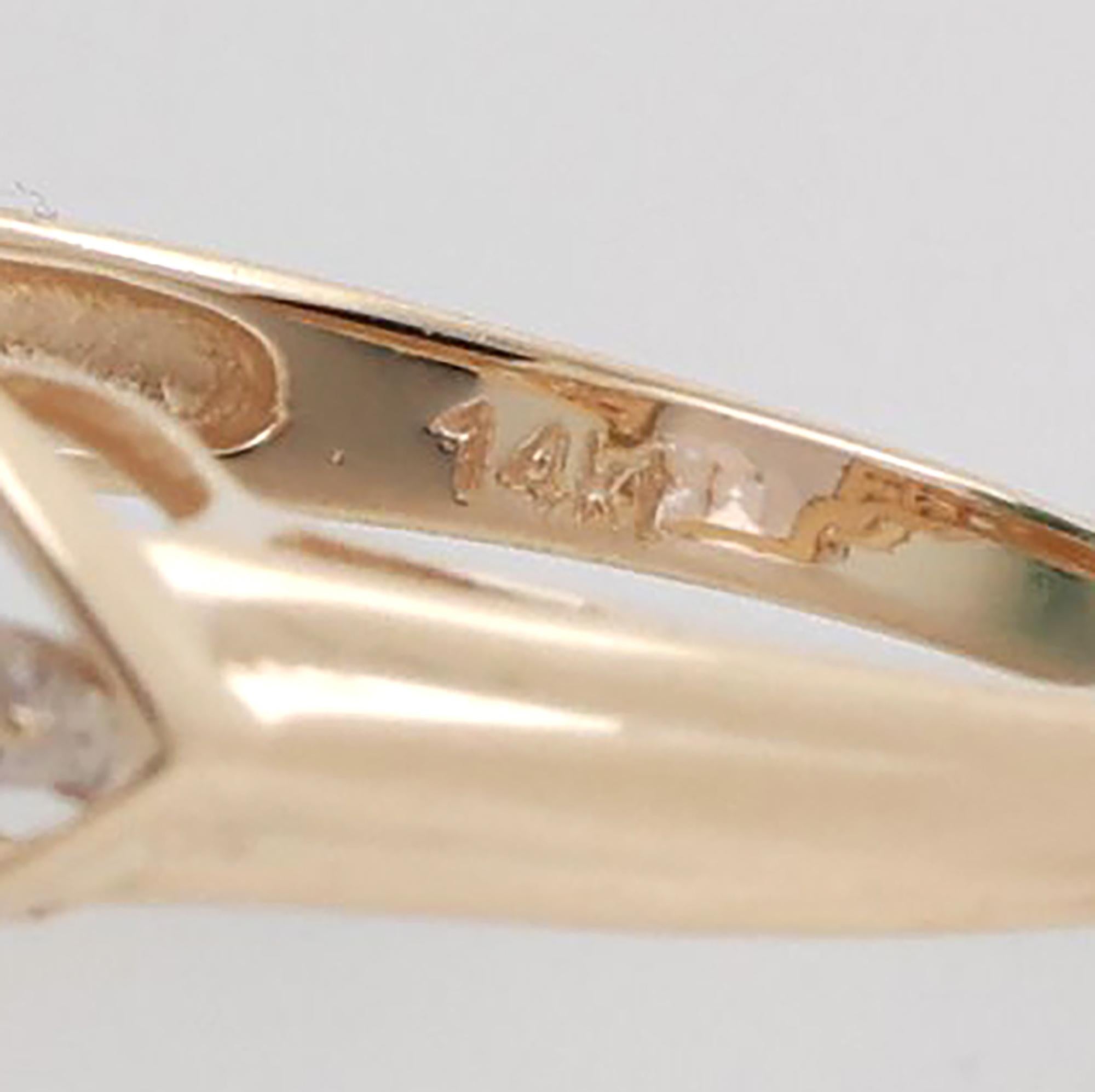 Pink Sapphire Diamond Accent Cocktail Ring 14K Gold 9.17 CTW Heart Motif SZ 7.25