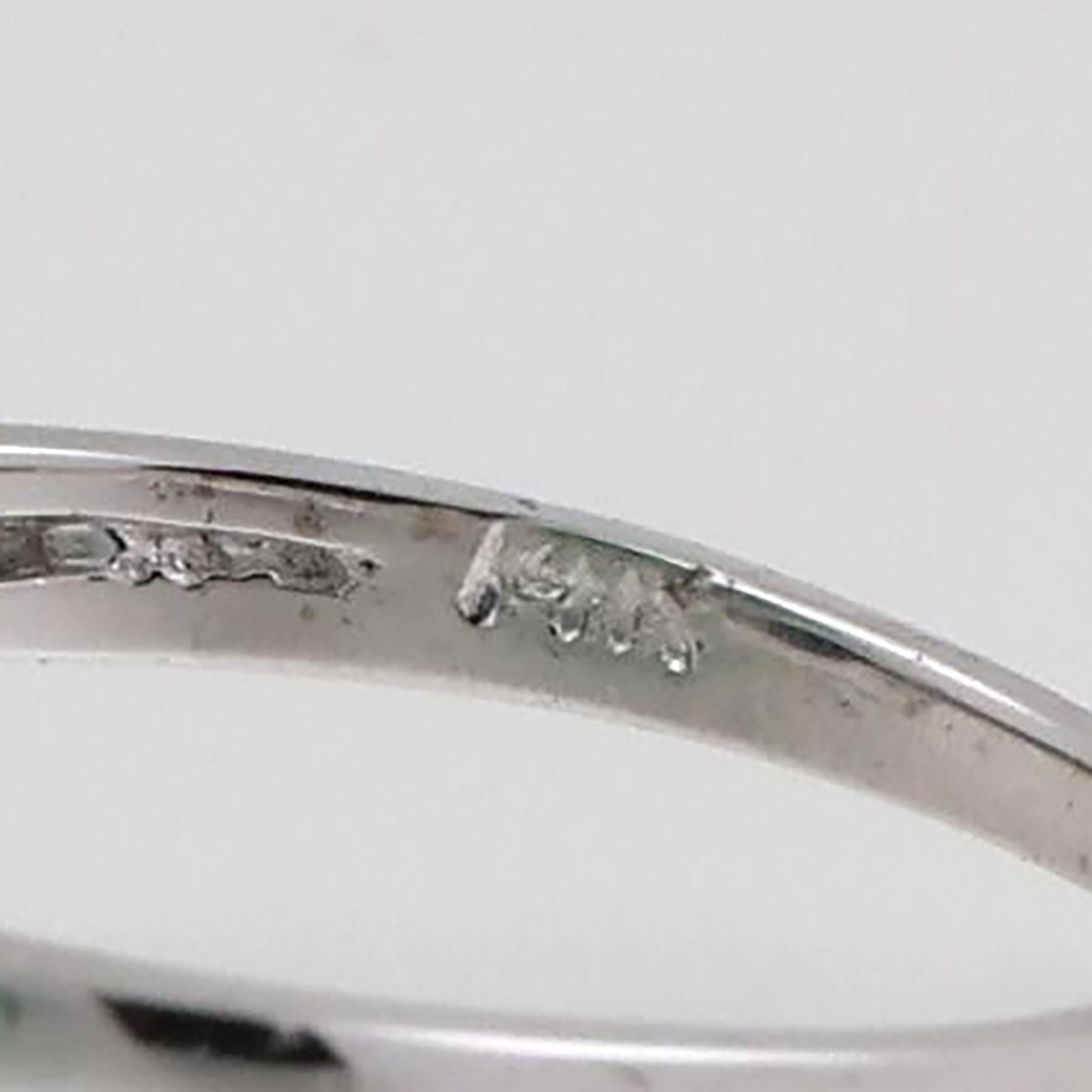 Star Blue Sapphire Solitaire Ring 14K White Gold 2.85 CT Lab Grown Size 9 Estate