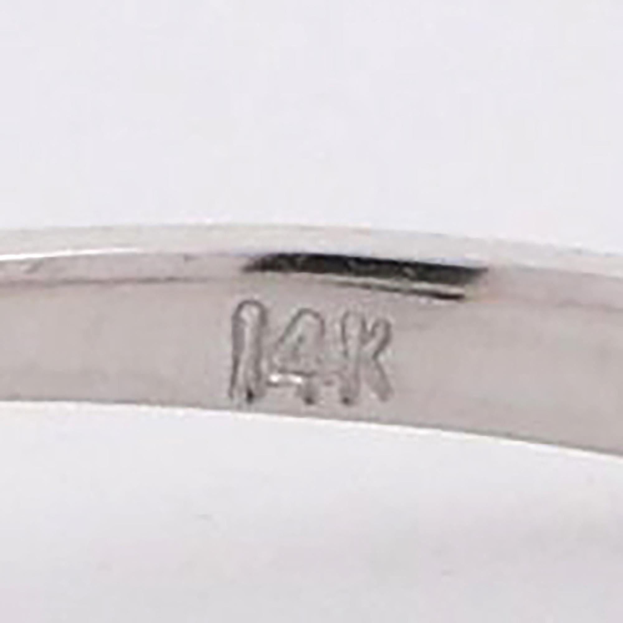 Pear Opal Diamond Halo Ring 14K White Gold 0.57 CTW Size 5 Ladies Estate