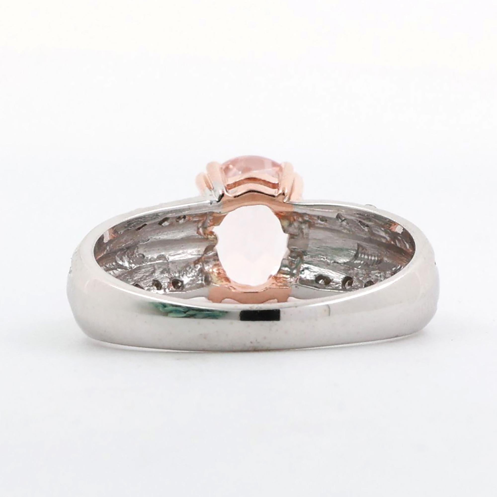 Pink Sapphire Diamond Accent Cocktail Ring 14K Gold 2.56 CTW Size 9.25 Ladies