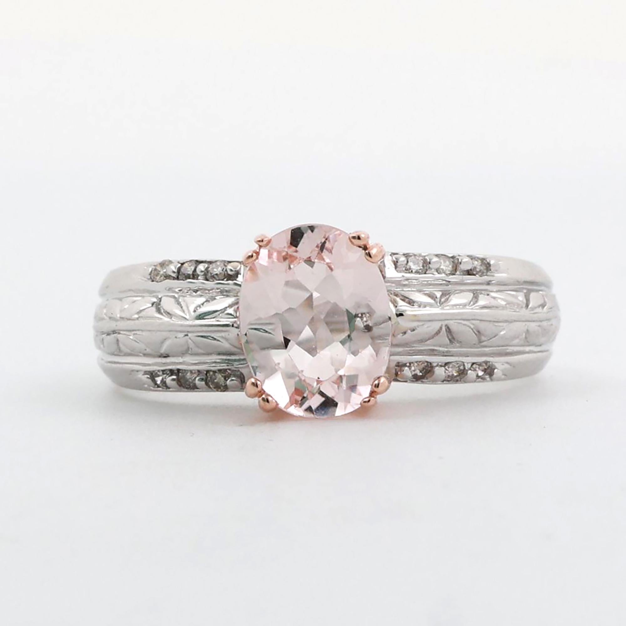 Pink Sapphire Diamond Accent Cocktail Ring 14K Gold 2.56 CTW Size 9.25 Ladies