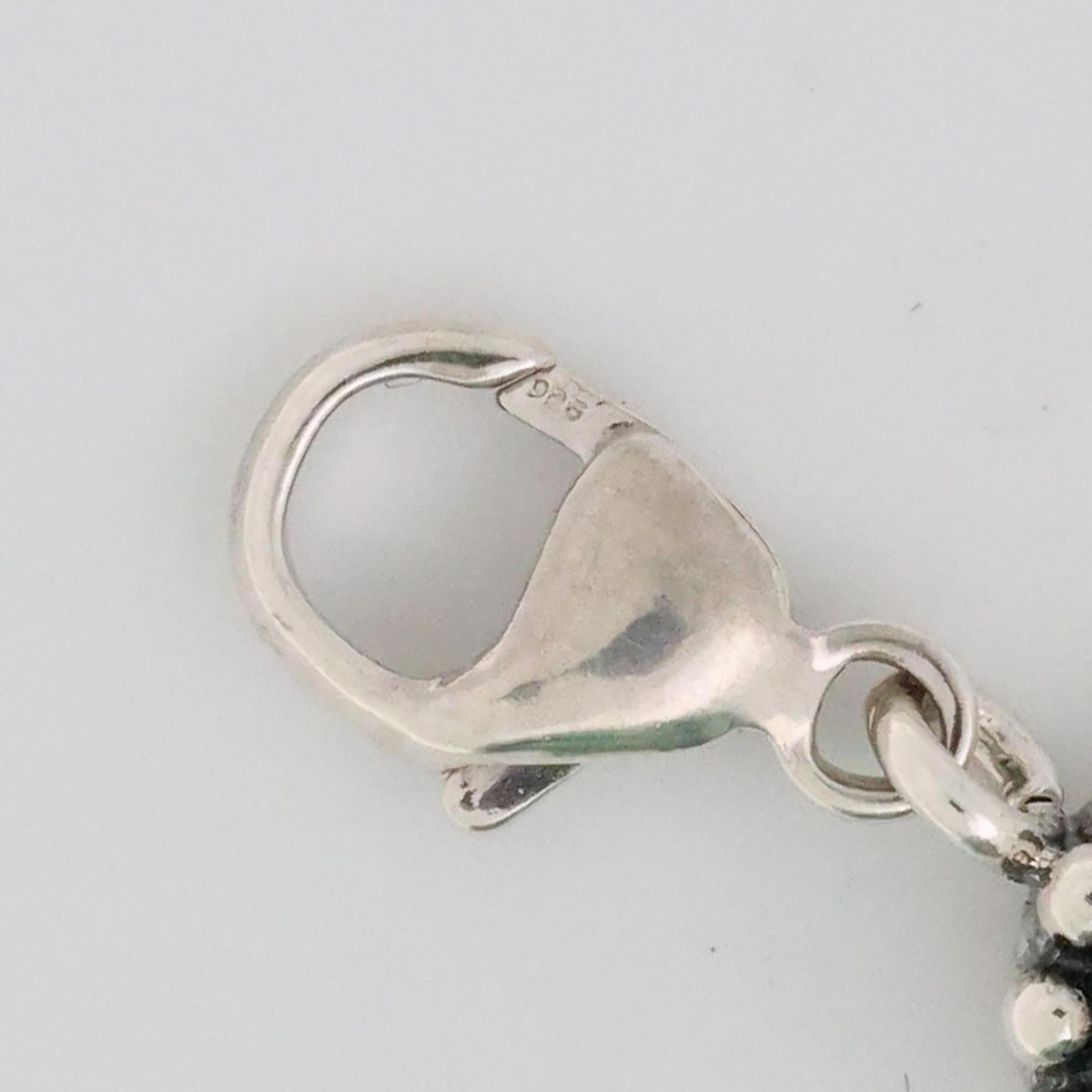 Freshwater Pearl Gemstone Station Bracelet Sterling Silver Ladies Estate 7.75"