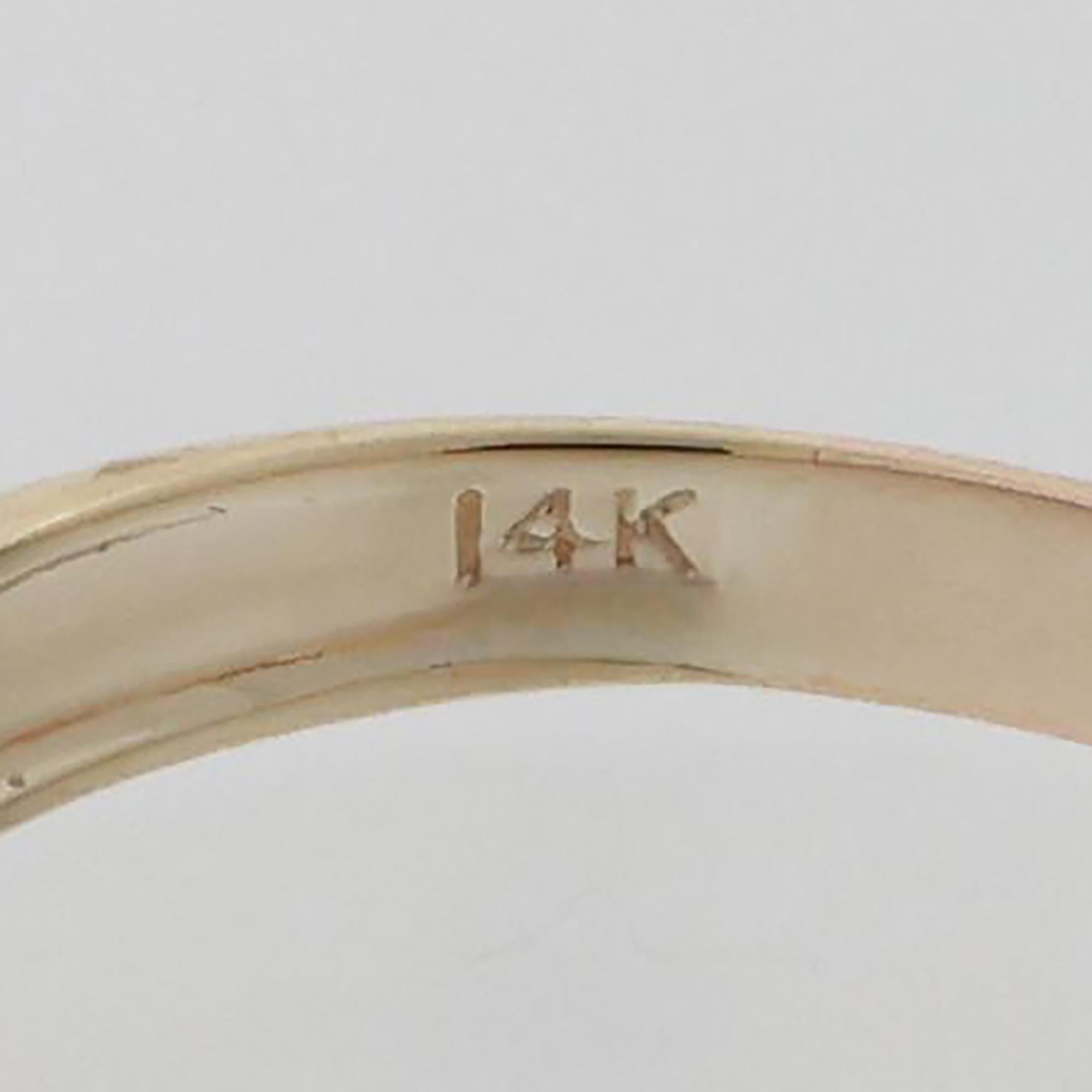 7-Stone Diamond Bar Band Ring 14K Yellow Gold 0.17 TW Round Diamonds Size 8.25