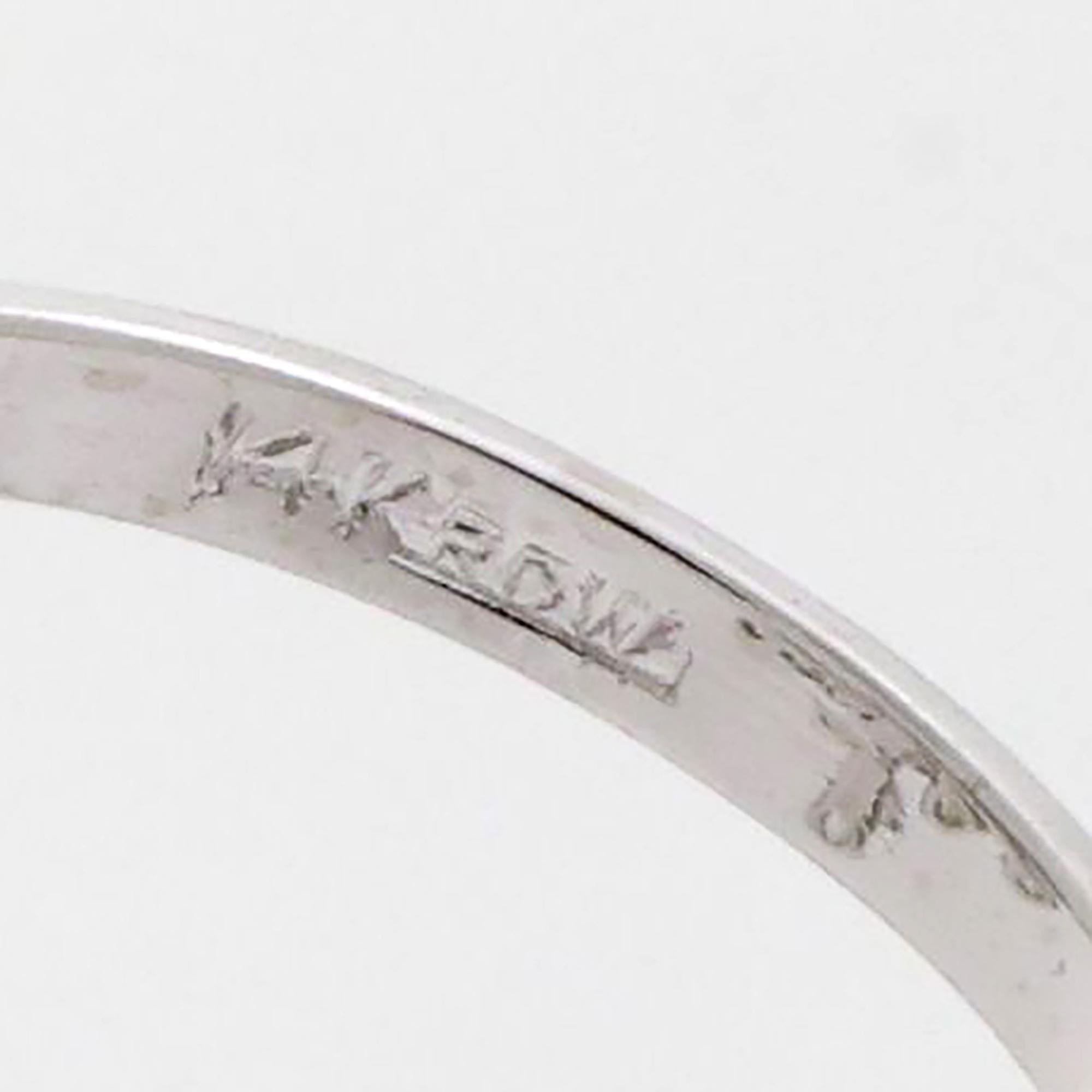 3.43 TW Diamond Ballerina Ring 14K White Gold Ladies Estate Size 6.5